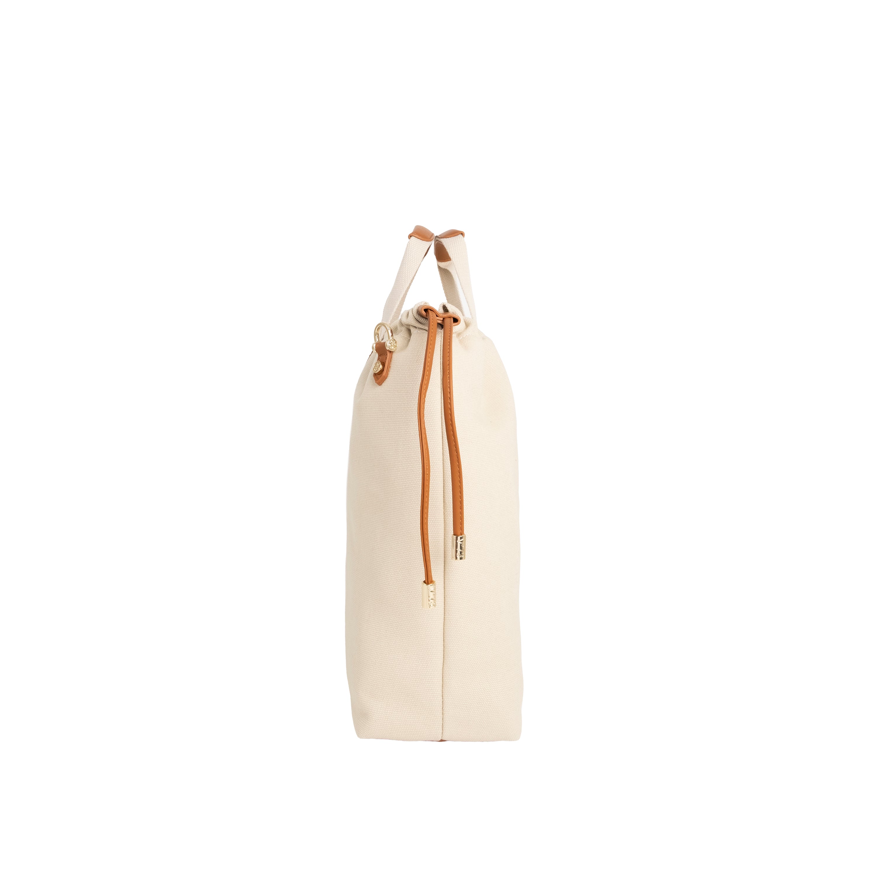 V73 Borsa a Mano Responsible Off White/Cuoio