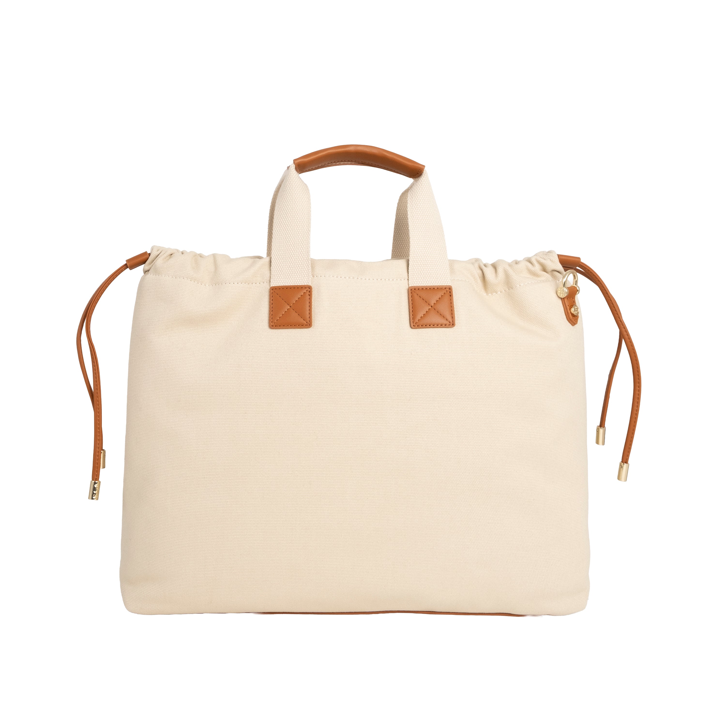 V73 Borsa a Mano Responsible Off White/Cuoio