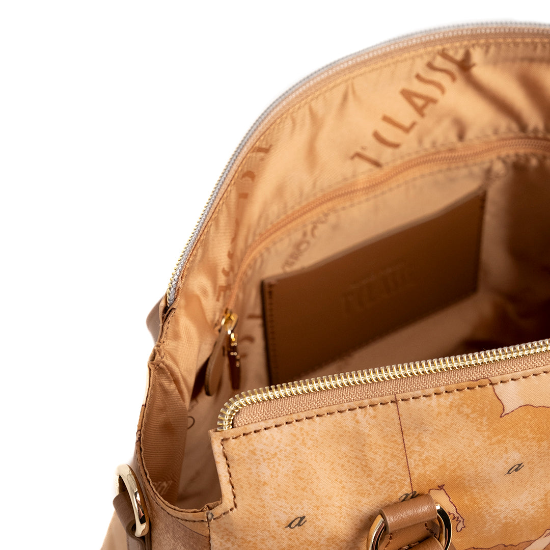 Alviero Martini Prima Classe Borsa a Mano con Tracolla Geo Tabacco