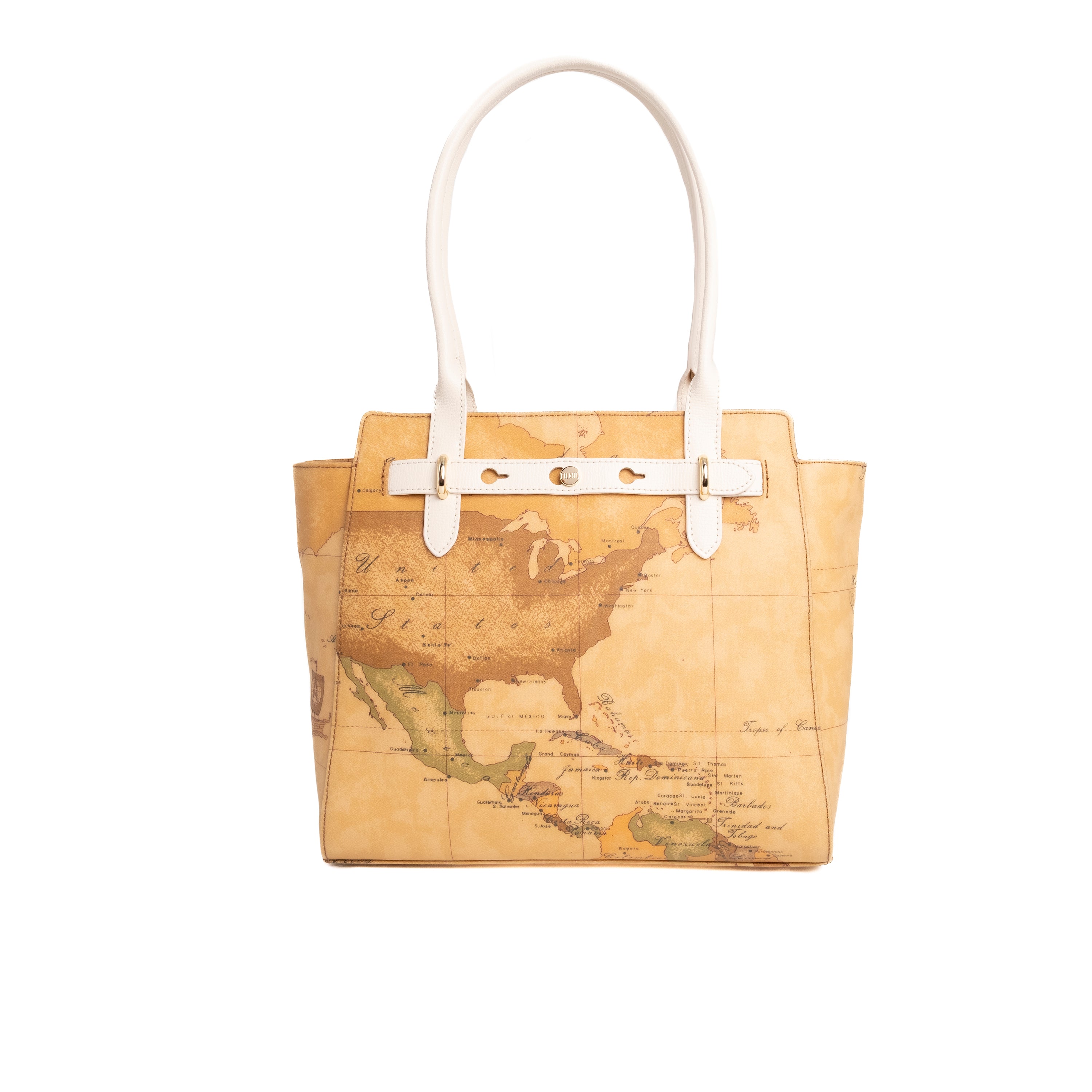 Alviero Martini Prima Classe Borsa Shopper Geo Avorio