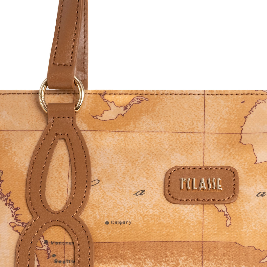 Alviero Martini Prima Classe Borsa Shopper Geo Tabacco