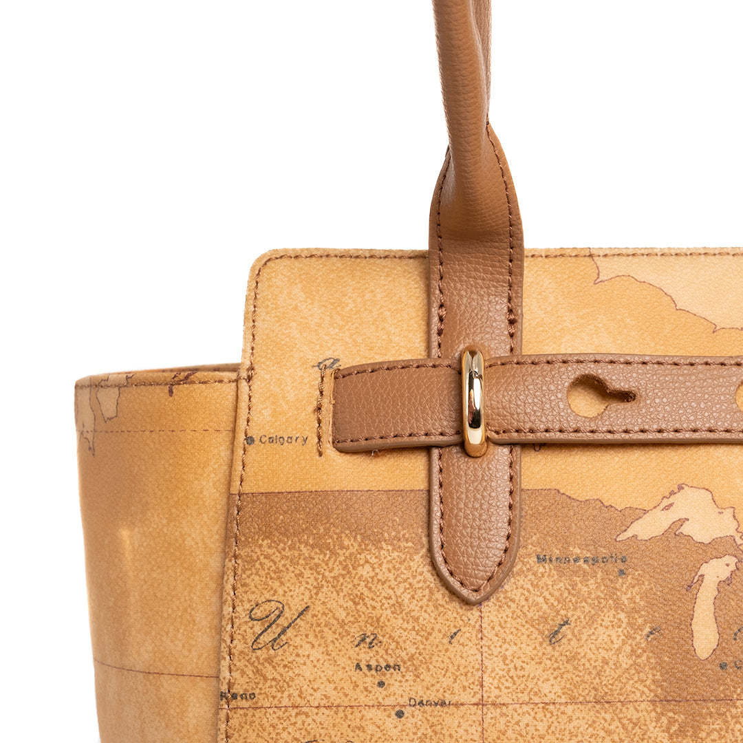 Alviero Martini Prima Classe Borsa Shopper Geo Tabacco