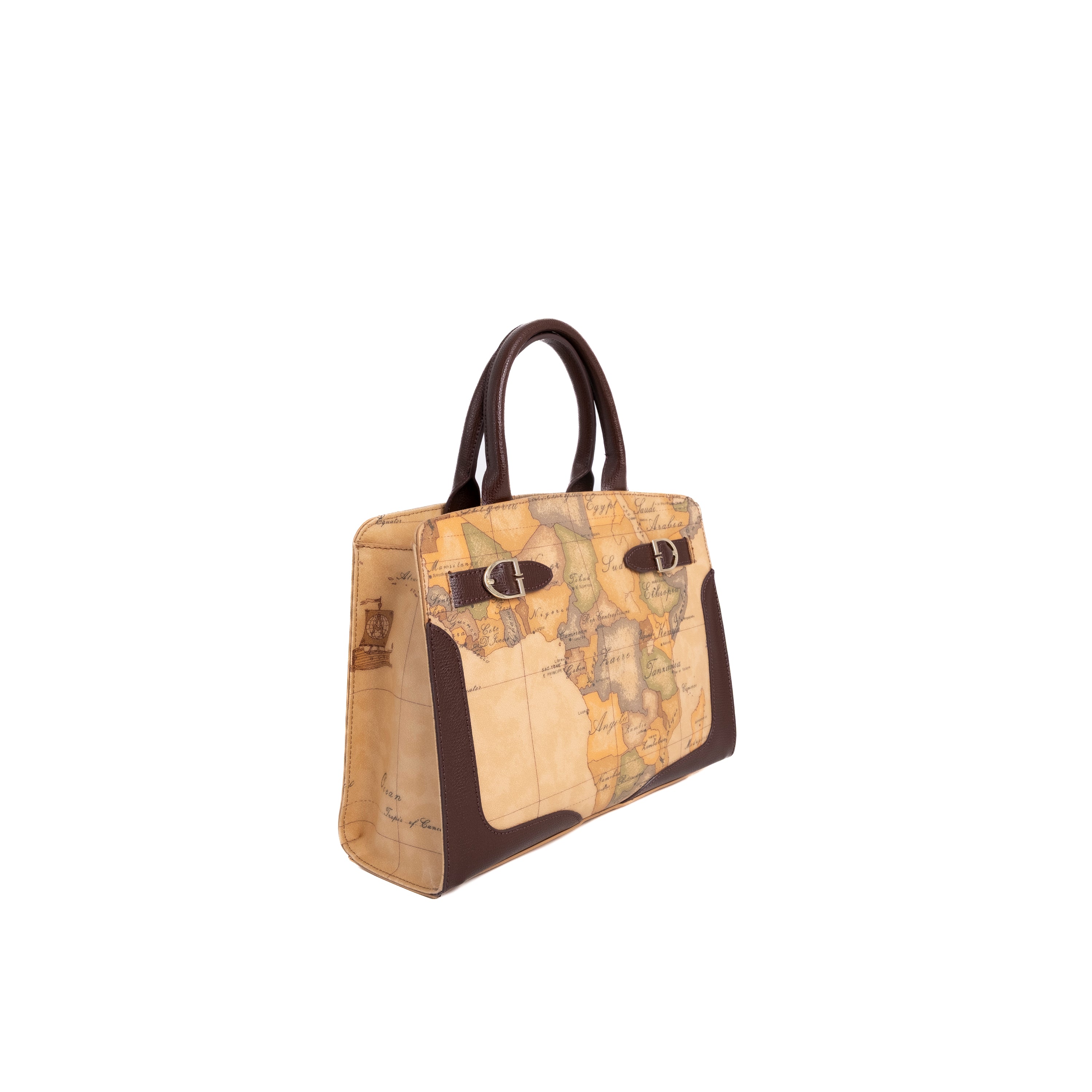 Alviero Martini Prima Classe Borsa a Mano c / Tracolla Mogano