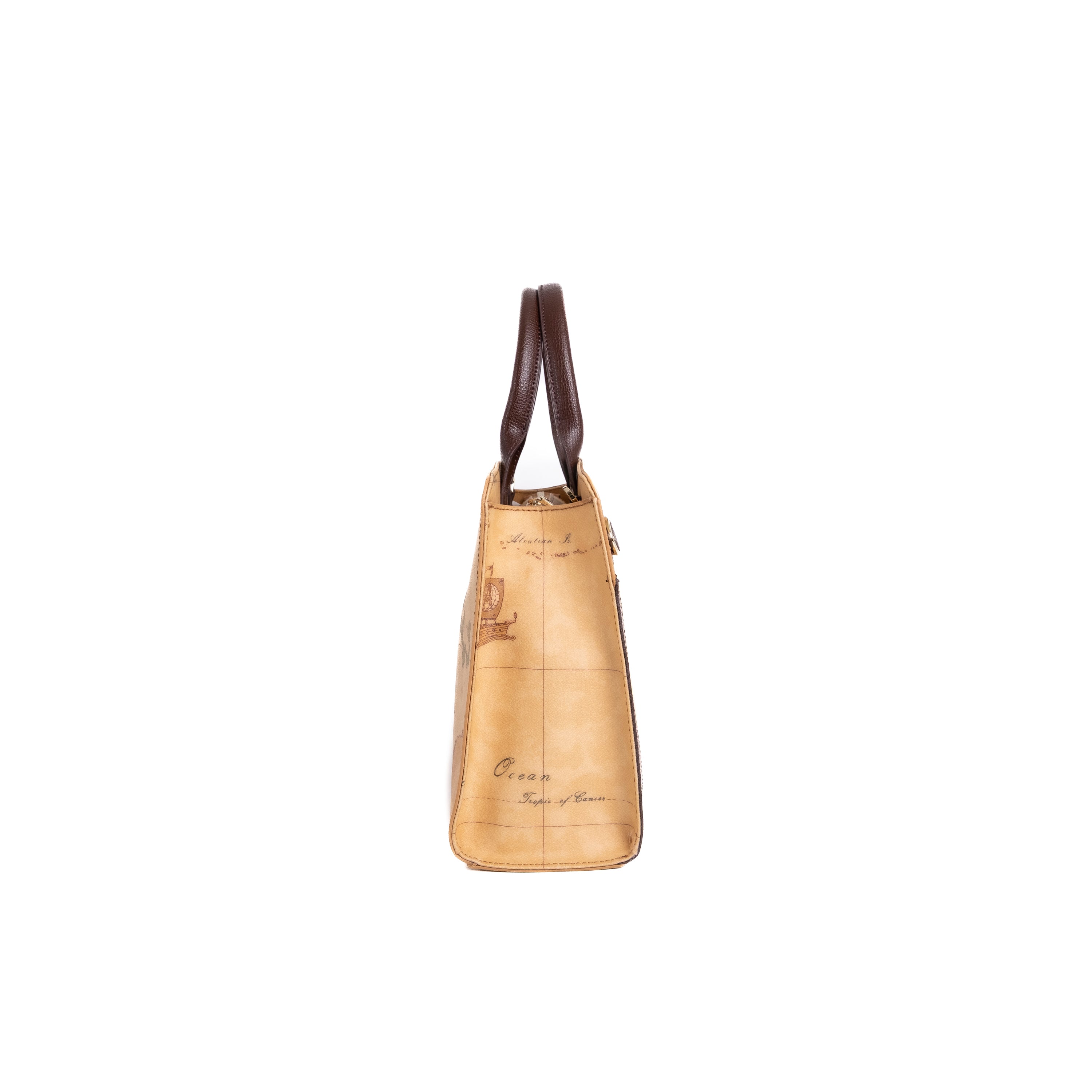 Alviero Martini Prima Classe Borsa a Mano c / Tracolla Mogano