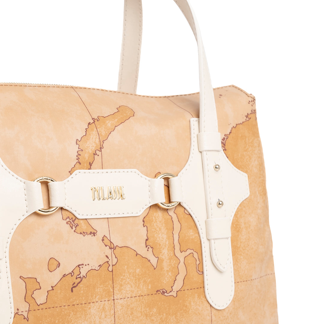 Alviero Martini Prima Classe Borsa a Mano con Tracolla Avorio