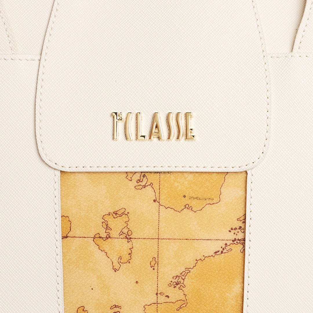 Alviero Martini Prima Classe Borsa Shopper Grande Avorio