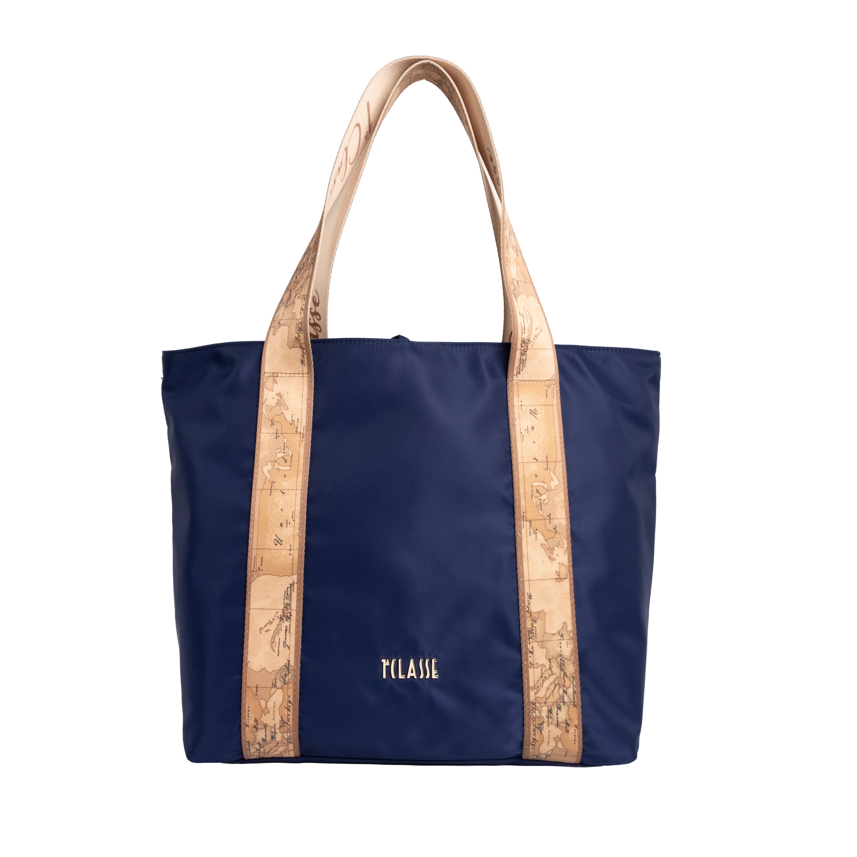 Alviero Martini Prima Classe Borsa Shopping Reversibile Blu Notte