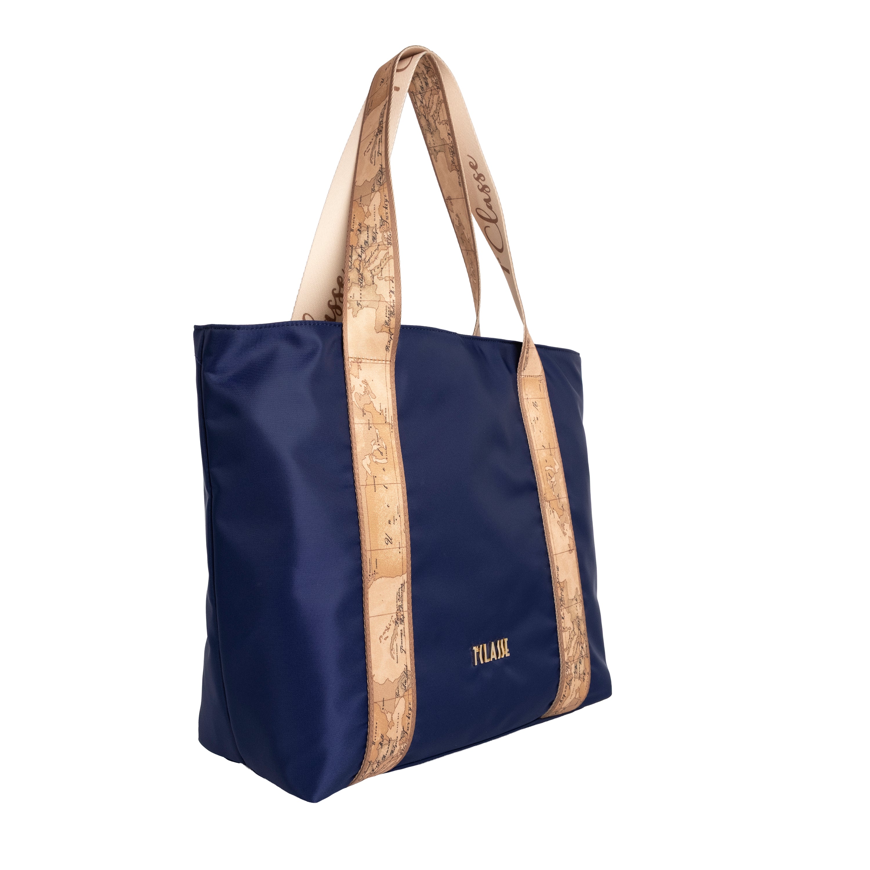 Alviero Martini Prima Classe Borsa Shopping Reversibile Blu Notte
