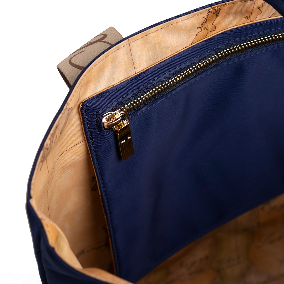 Alviero Martini Prima Classe Borsa Shopping Reversibile Blu Notte