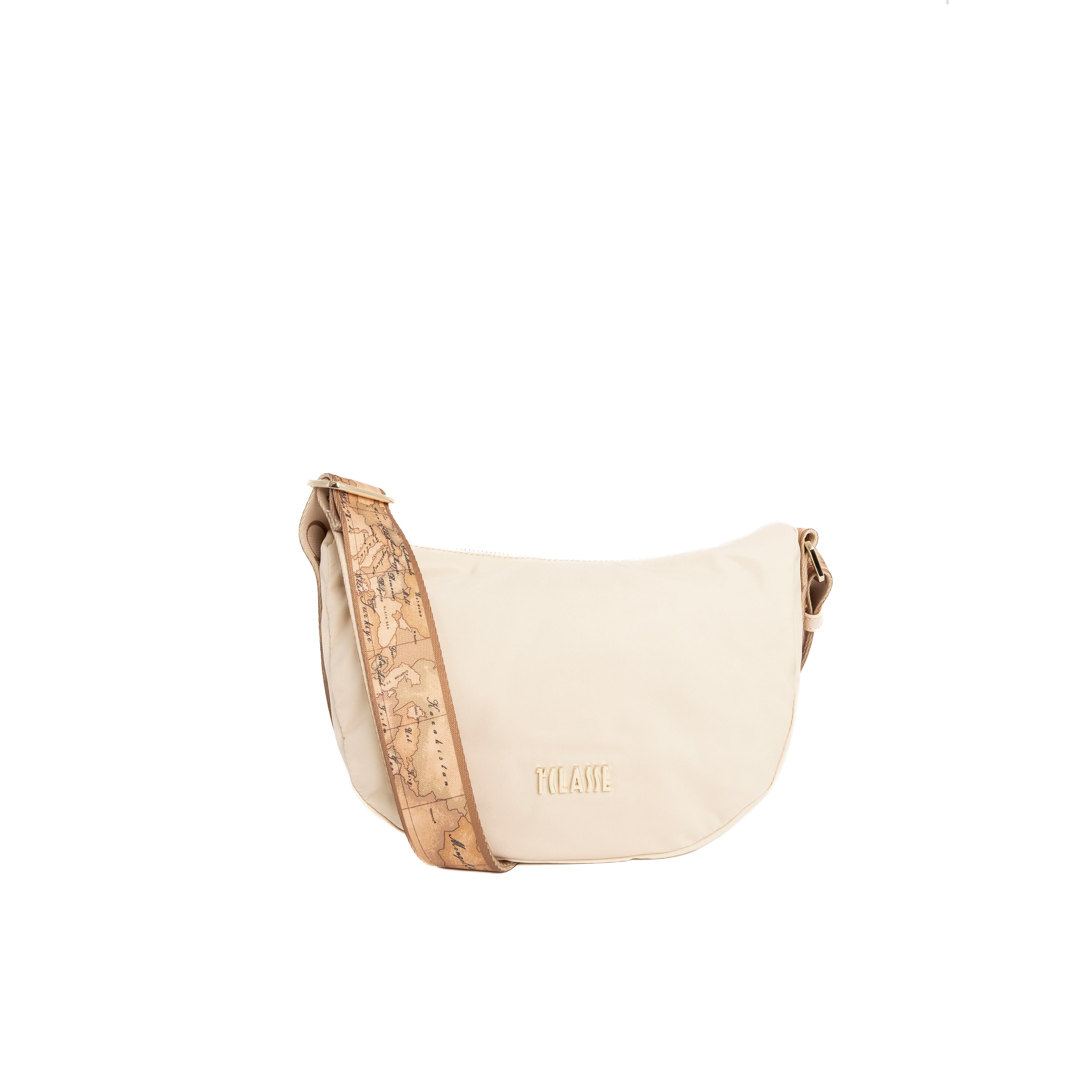 Alviero Martini Prima Classe Tracolla Mezzaluna Piccola Champagne