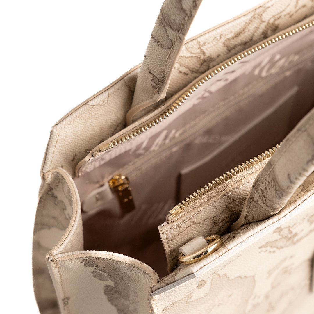 Alviero Martini Prima Classe Borsa a Mano con Tracolla Rafia