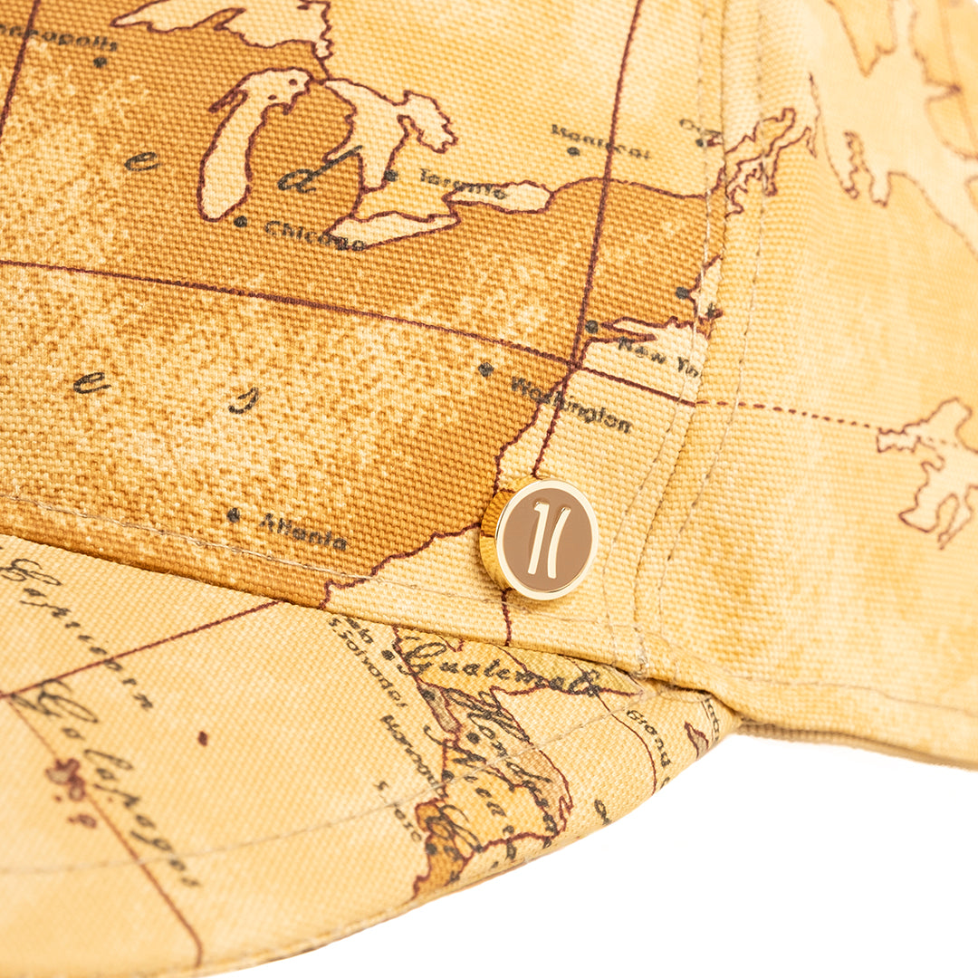 Alviero Martini Prima Classe Cappello Baseball Canvas Geo Naturale