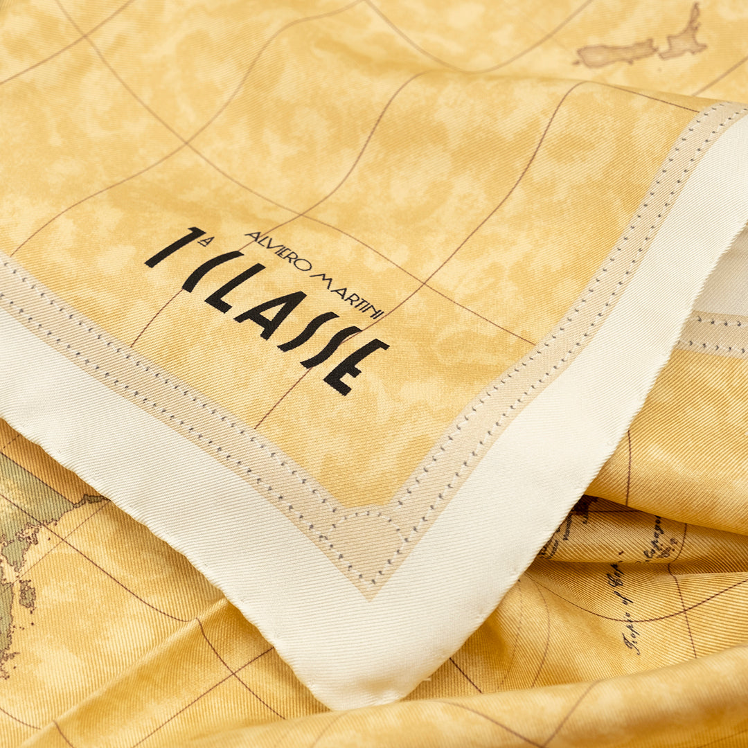 Alviero Martini Prima Classe Foulard Geoclassic Avorio 70x70 cm