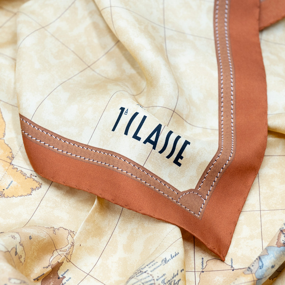 Alviero Martini Prima Classe Foulard Geo Classic Zucca (90 x 90 cm)