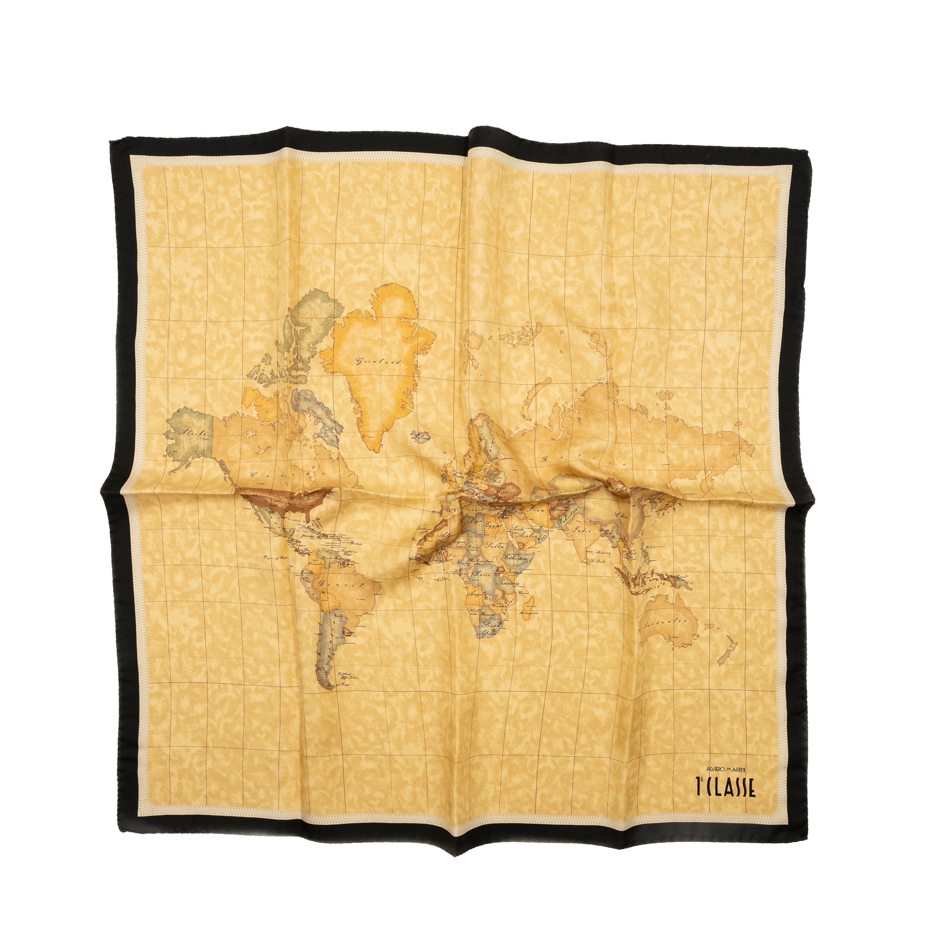 Alviero Martini Prima Classe Foulard Geoclassic Nero 90x90 cm