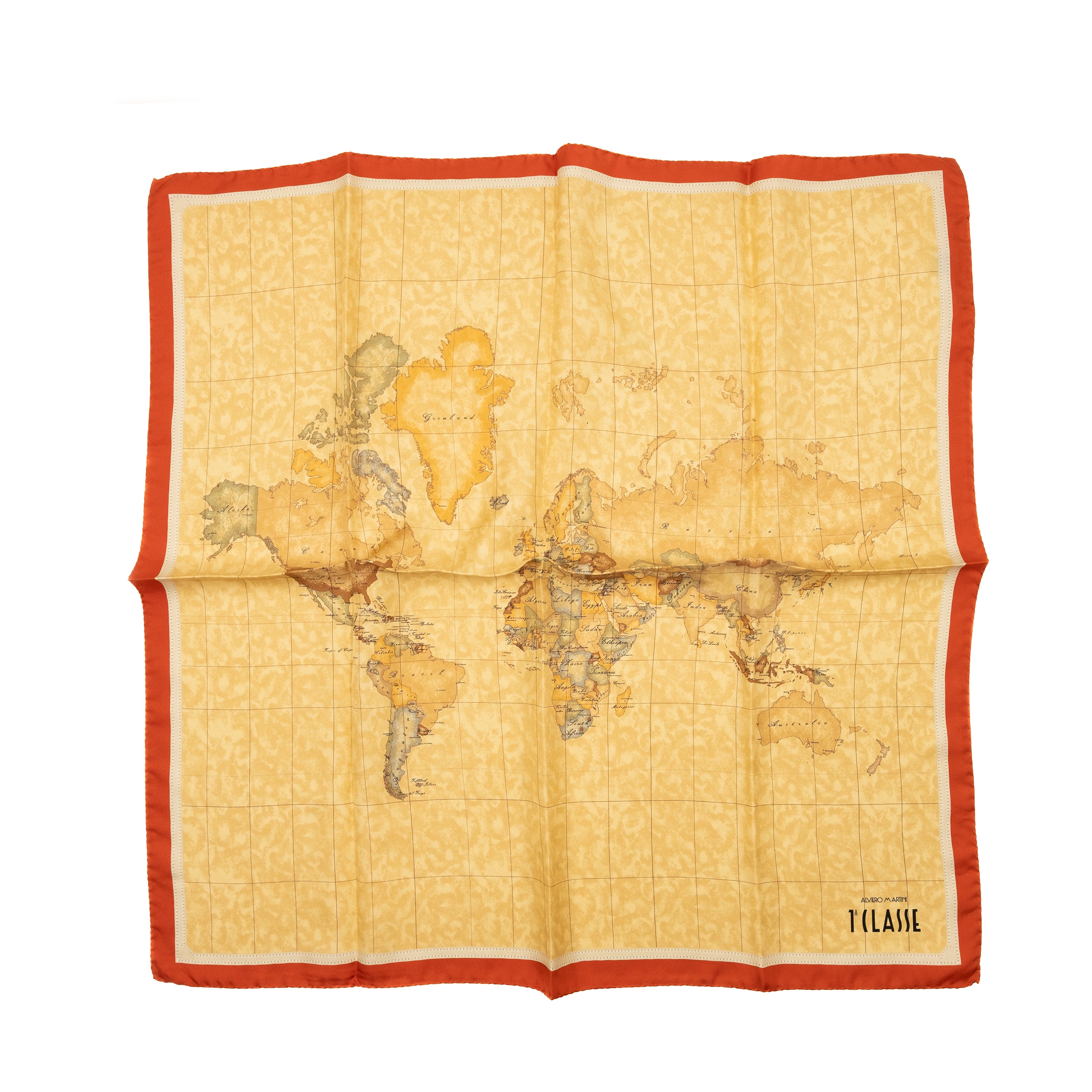 Alviero Martini Prima Classe Foulard Geoclassic Rosso Papavero 90x90 cm