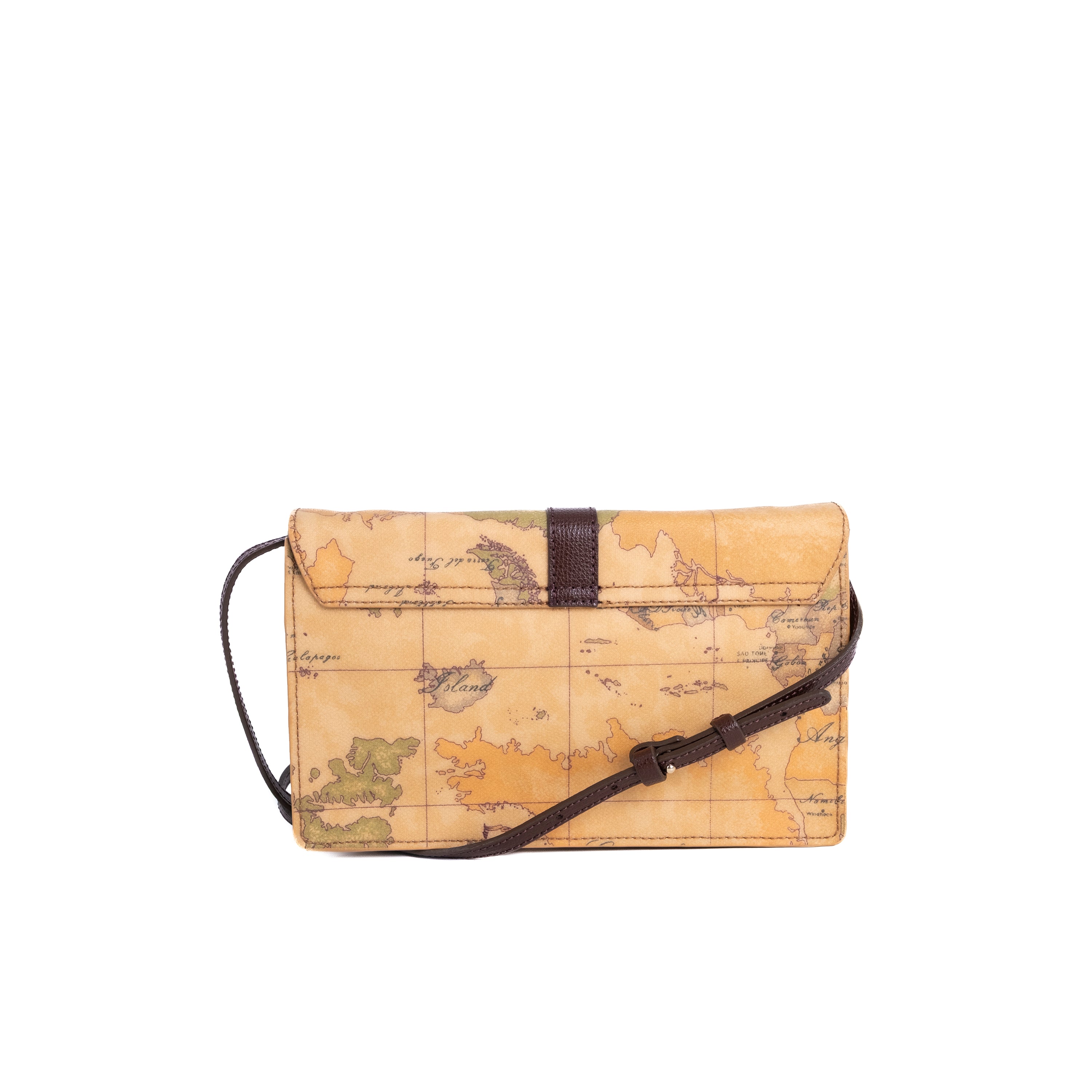 Alviero Martini Prima Classe Pochette Patta e Tracolla Mogano
