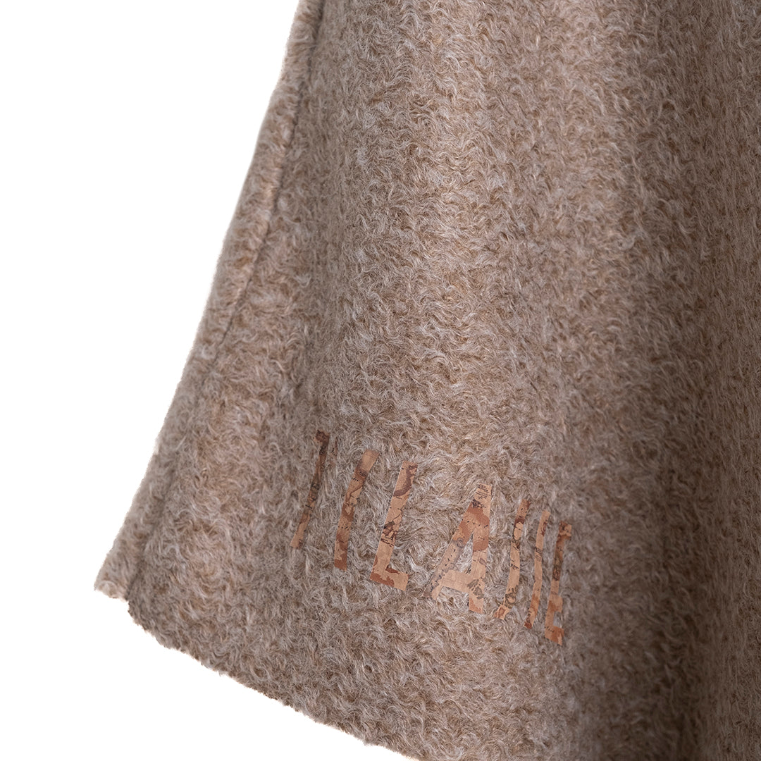 Alviero Martini Prima Classe Poncho Ecofur Cammello