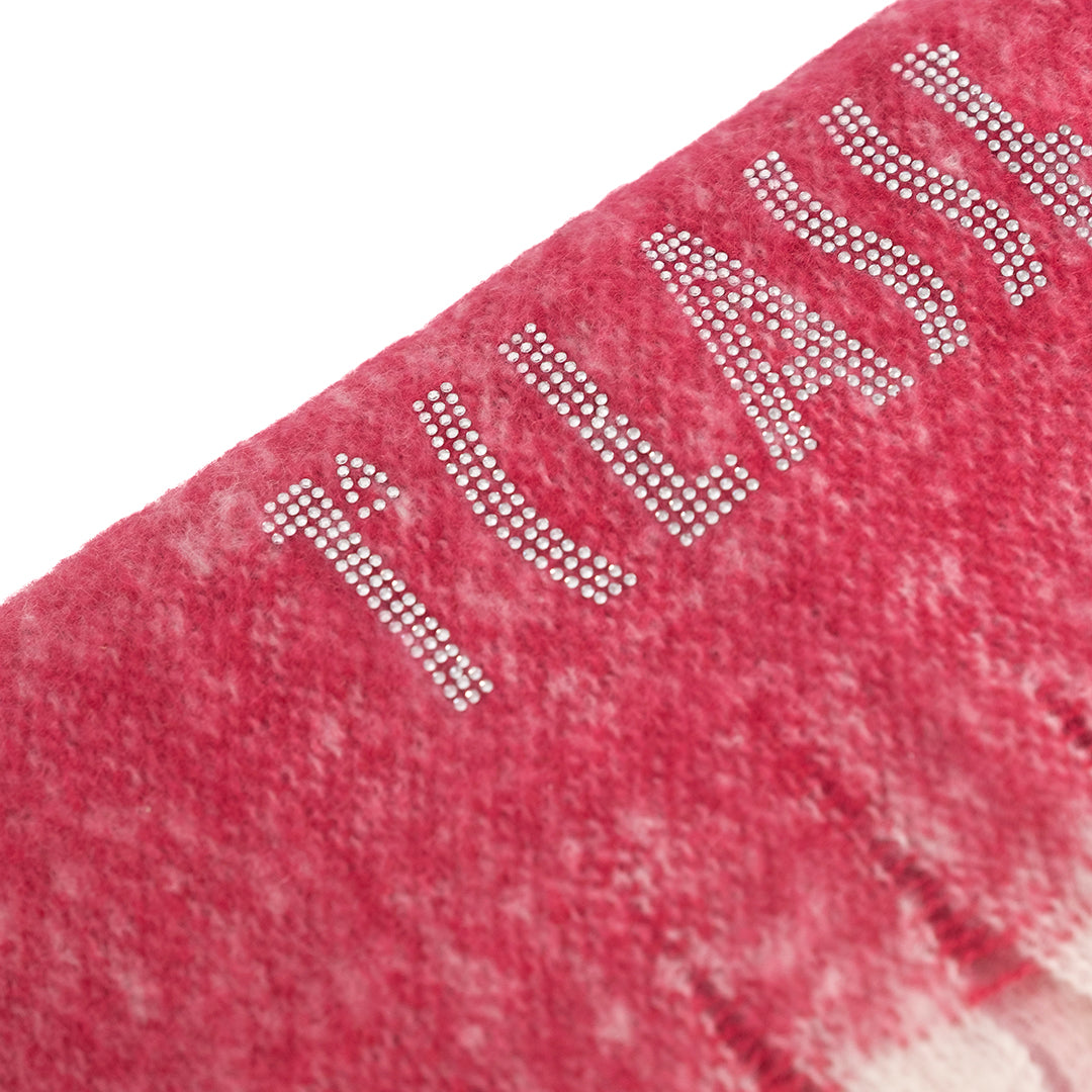 Alviero Martini Prima Classe Sciarpa Strass Grande Ciclamino