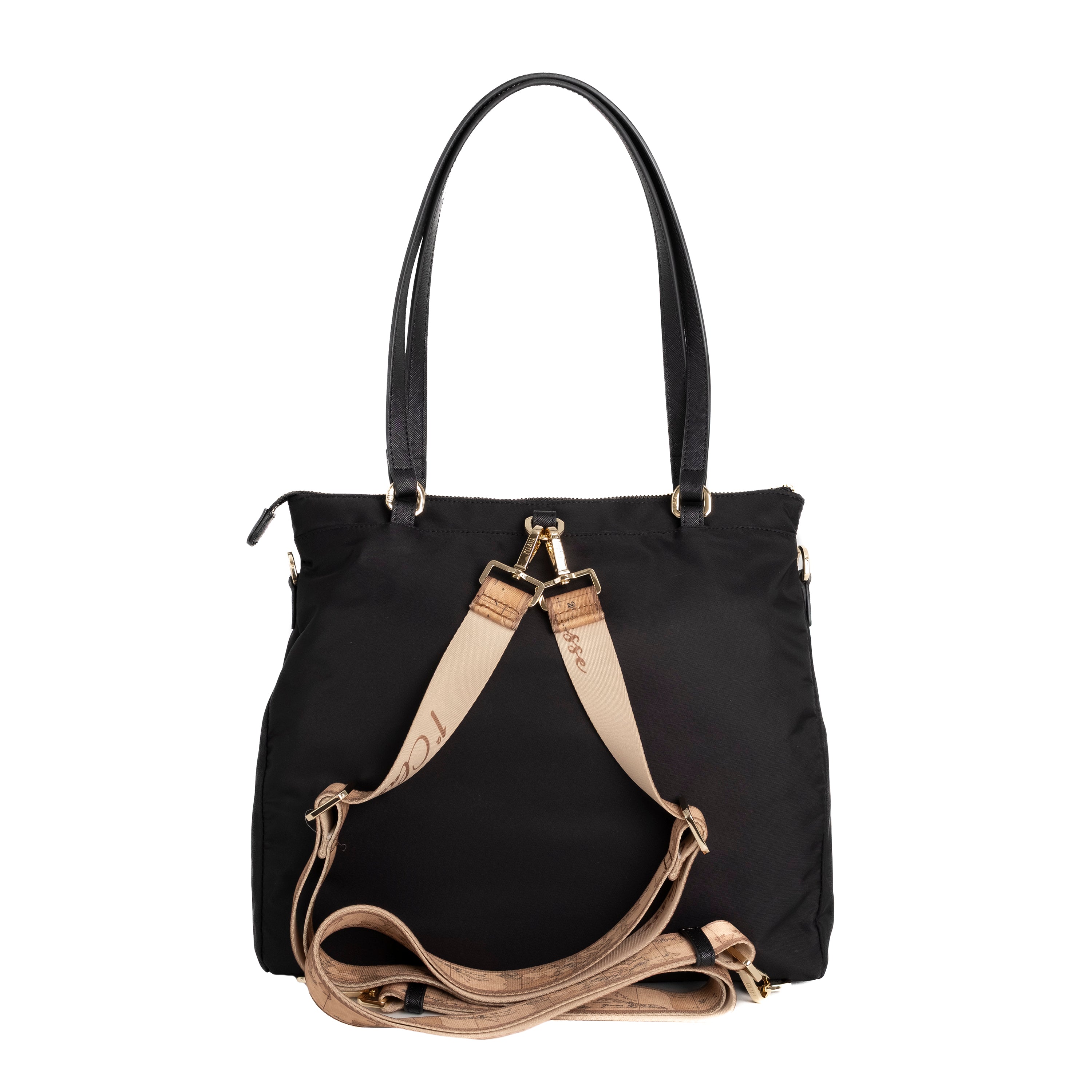 Alviero Martini Prima Classe Shopper/Zaino con Tracolla Nero