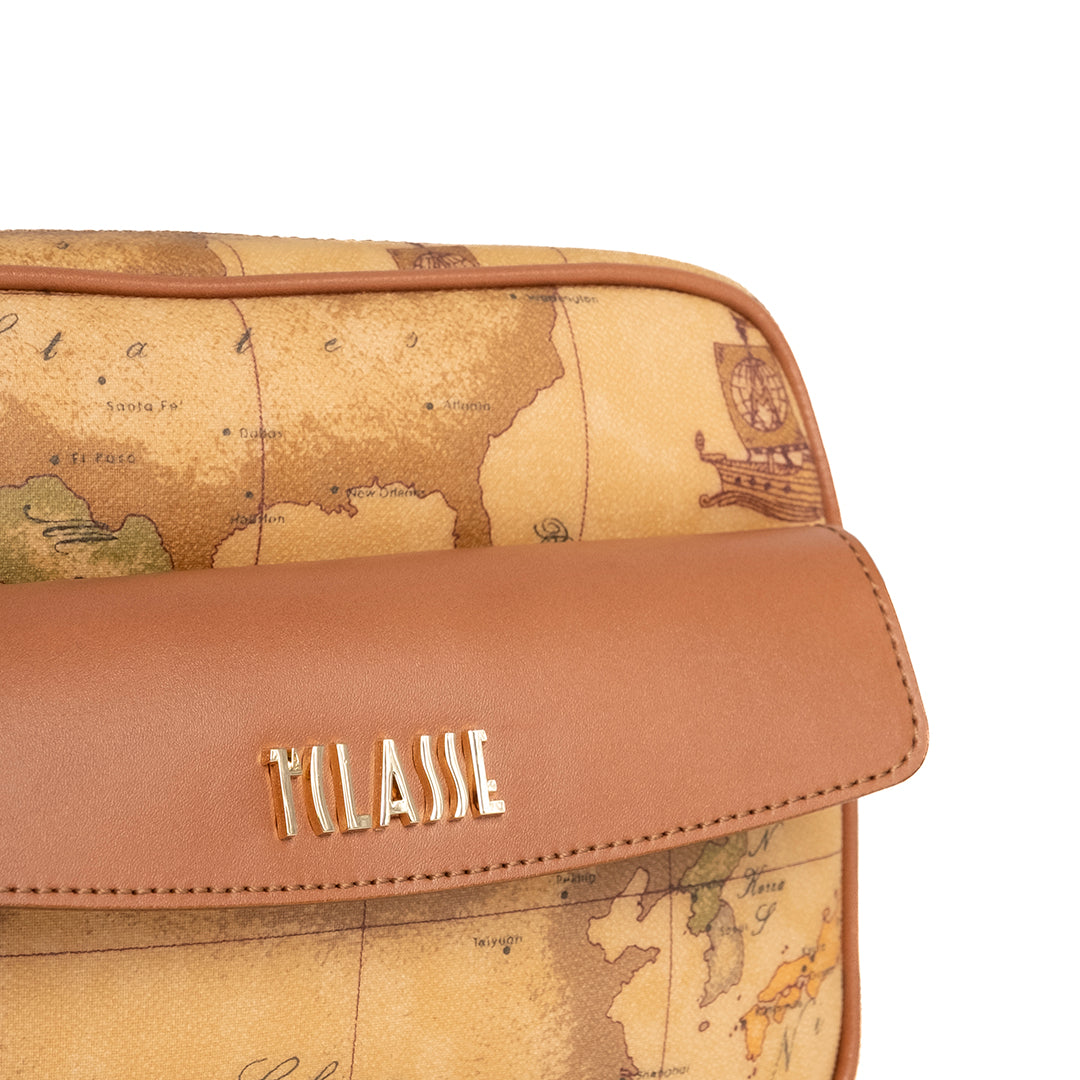 Alviero Martini Prima Classe Tracolla Reporter con Tasca Naturale