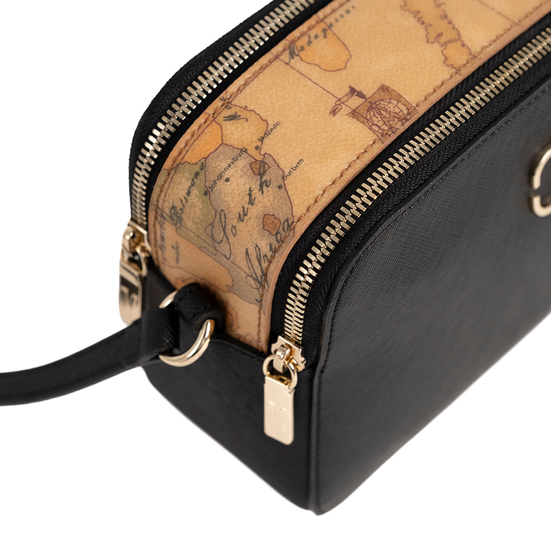 Alviero Martini Prima Classe Tracollina Reporter 2 Zip Nero