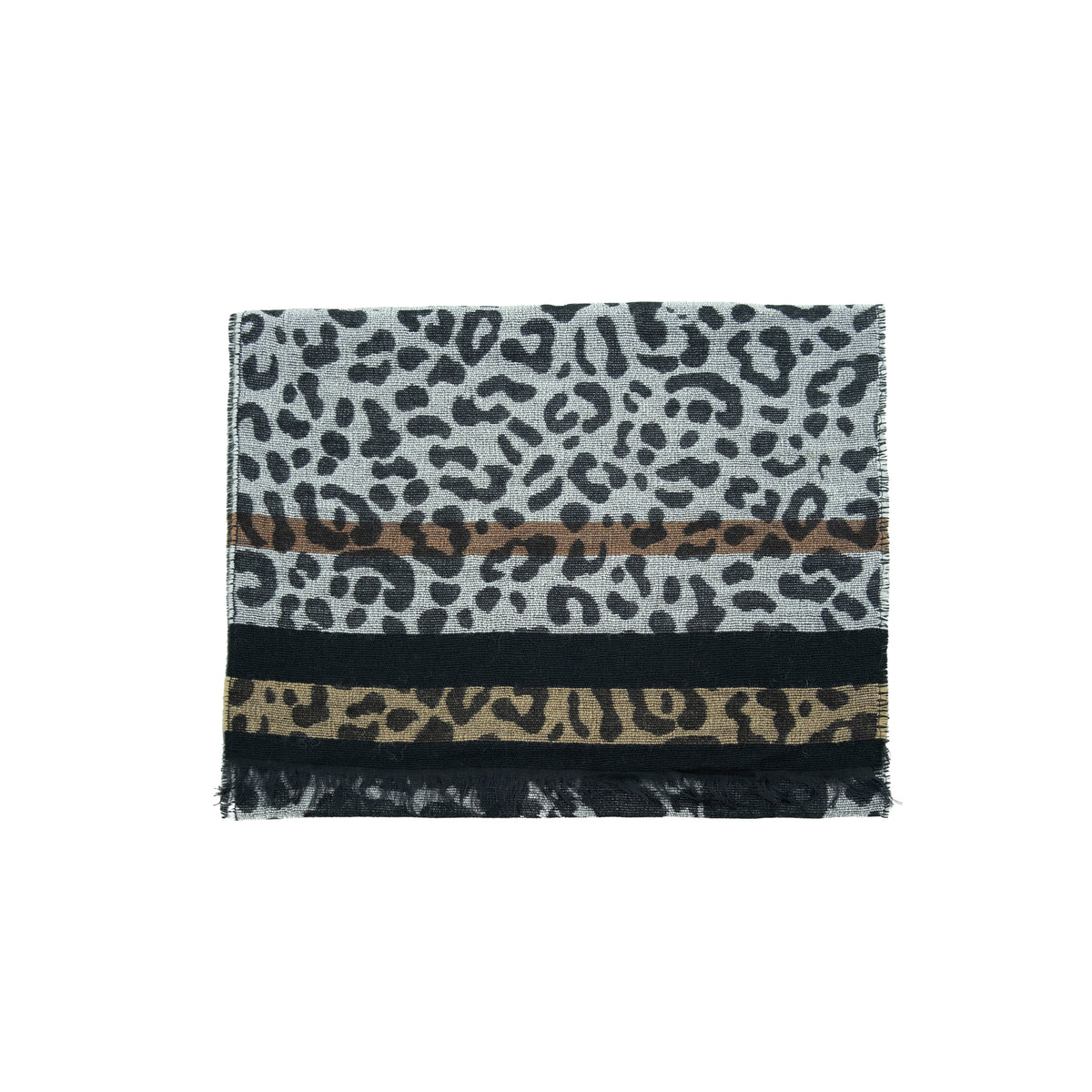 Alviero Martini Sciarpa Geo Pieno Animalier Bianco Ghiaccio (40 x 180 cm)