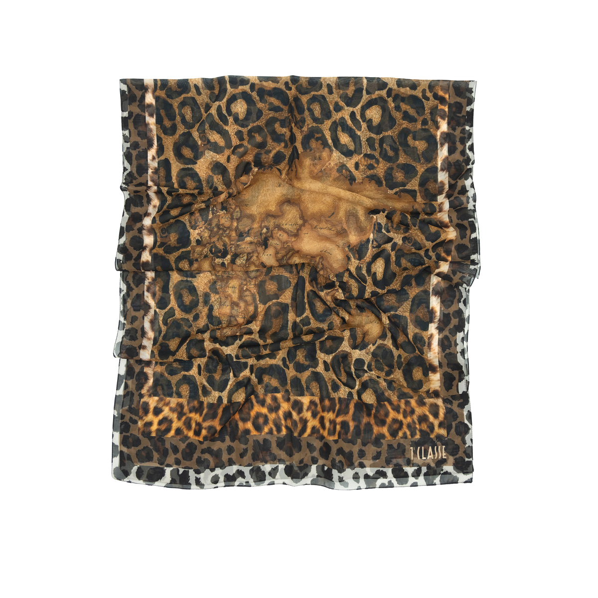 Alviero Martini Prima Classe Sciarpa Leopardo Brunito (70 x 180 cm)