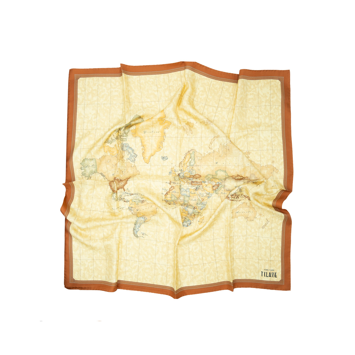 Alviero Martini Prima Classe Foulard Geo Classic Zucca (70 x 70 cm)