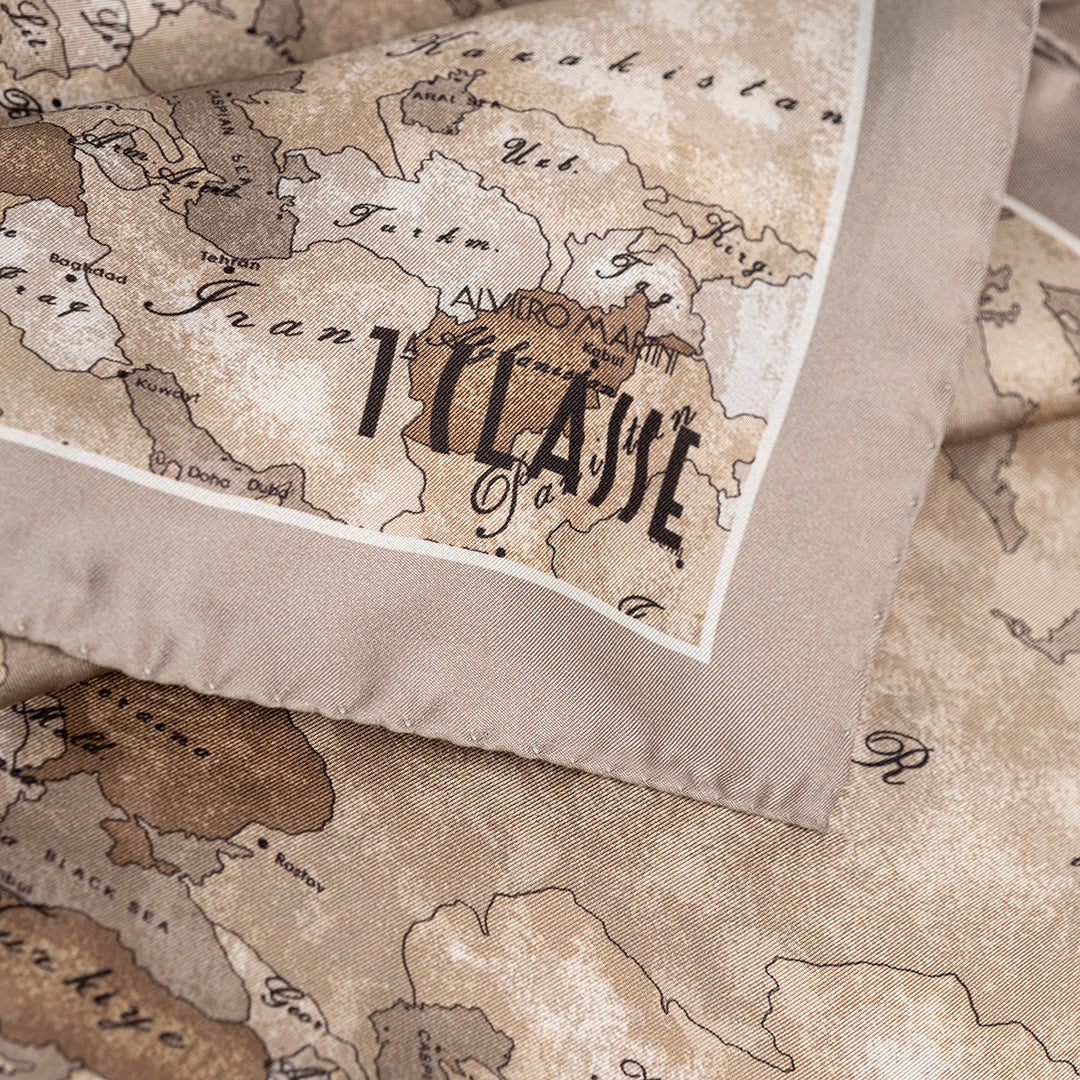Alviero Martini Prima Classe Foulard Geo (45 x 80 cm) Light Taupe