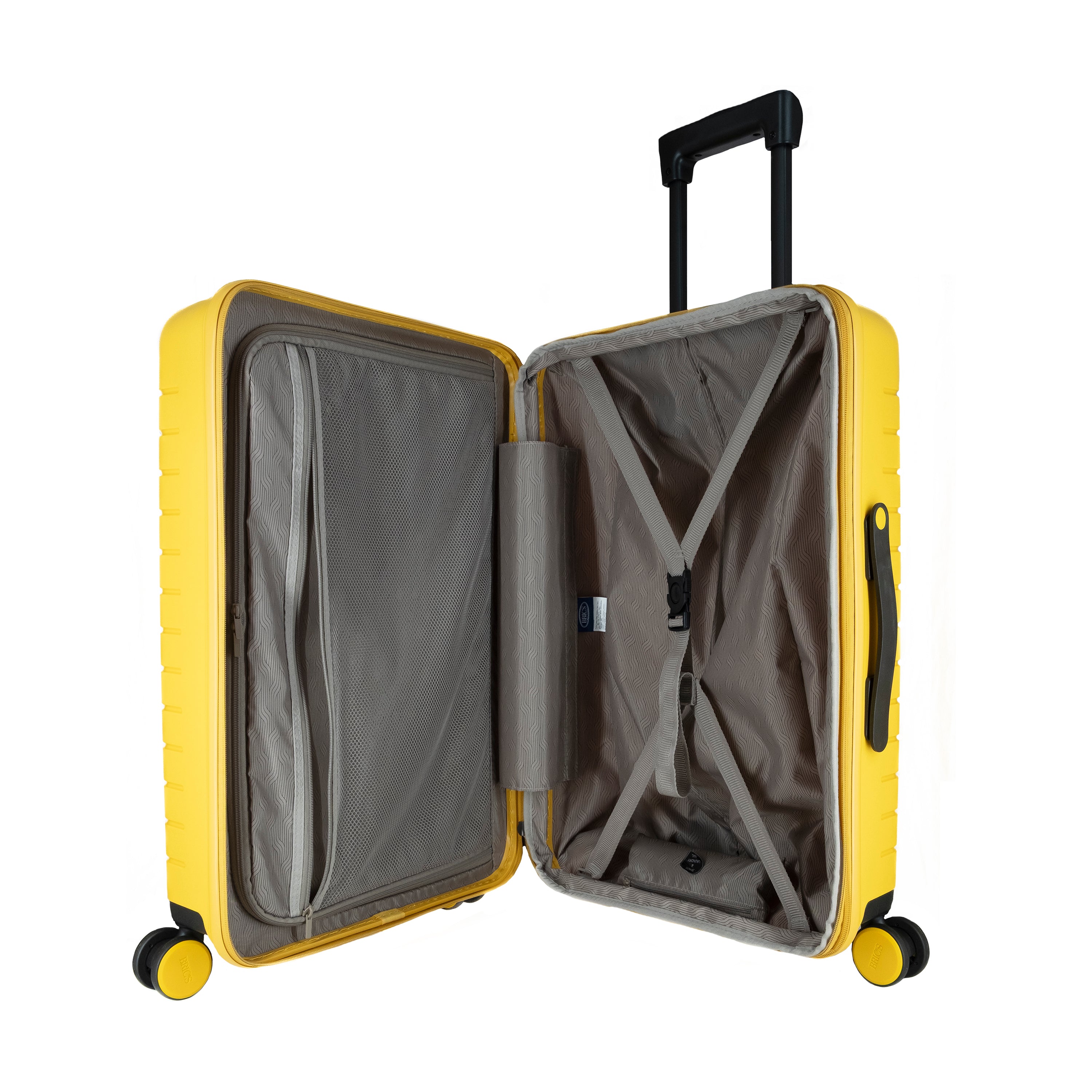 Bric's Ulisse Mittelgroßer Trolley 65 cm. Erweiterbar, Gelb (43 x 65 x 26 cm)