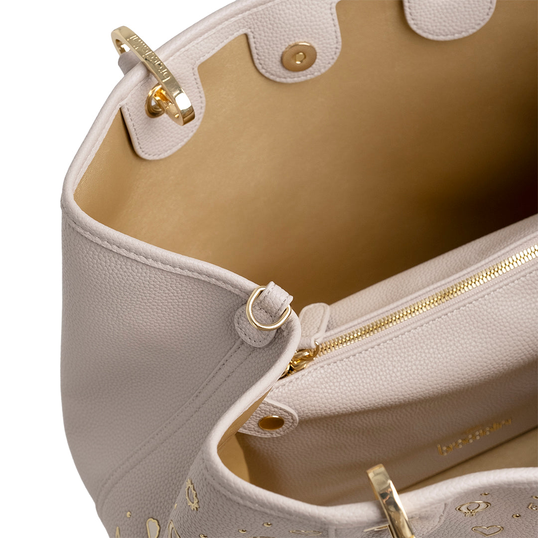 Braccialini Borsa a Mano Beth Strass Grigio