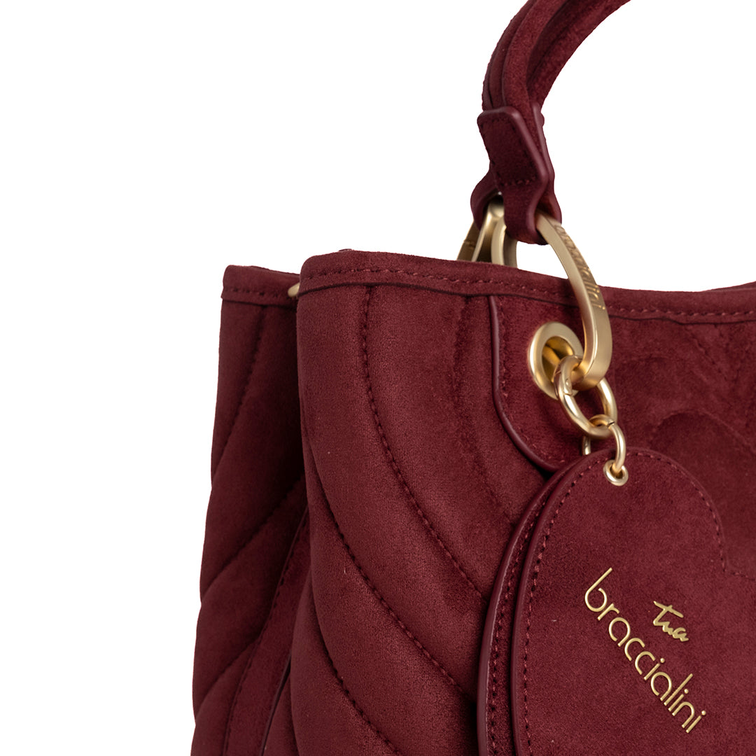 Braccialini Borsa A Mano Beth Matelasse' Rosso