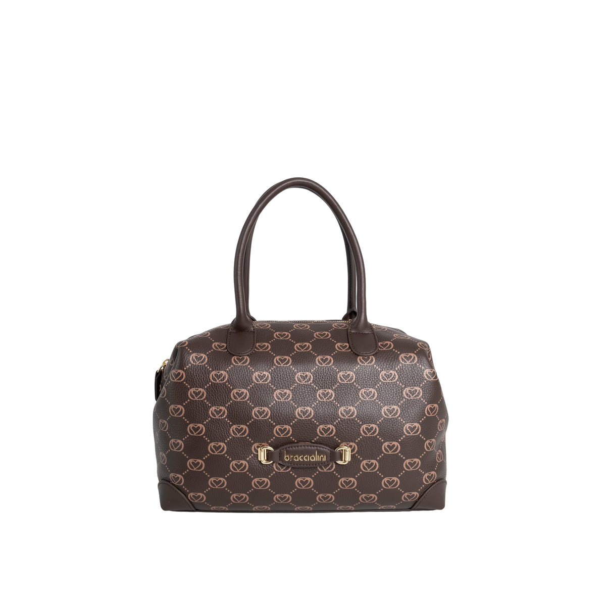 Braccialini Borsa Donna Grande Monogram Marrone