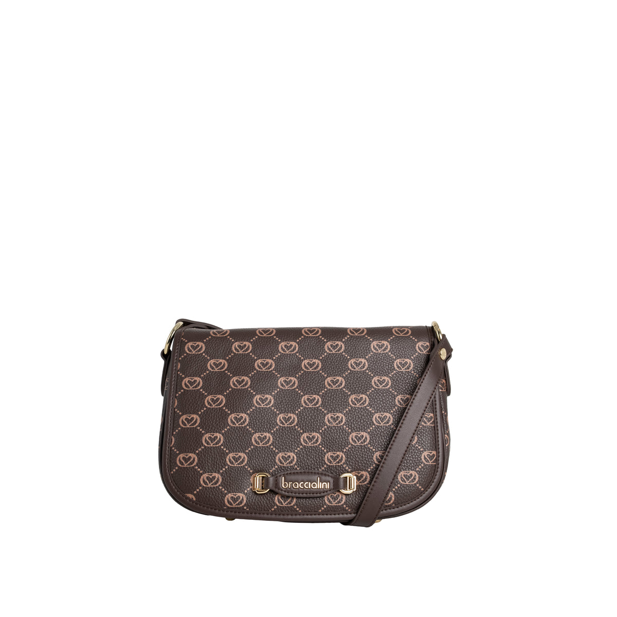 Braccialini Borsa Da Donna Media Monogram Marrone