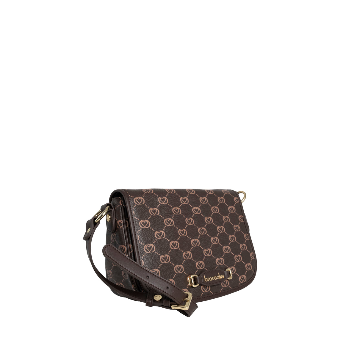 Braccialini Borsa Da Donna Media Monogram Marrone