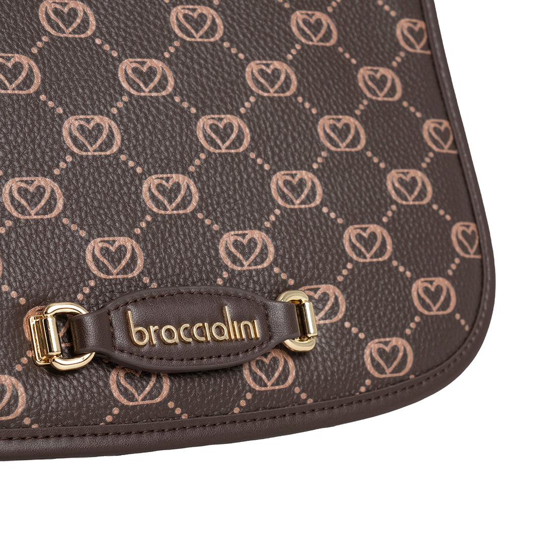 Braccialini Borsa Da Donna Media Monogram Marrone