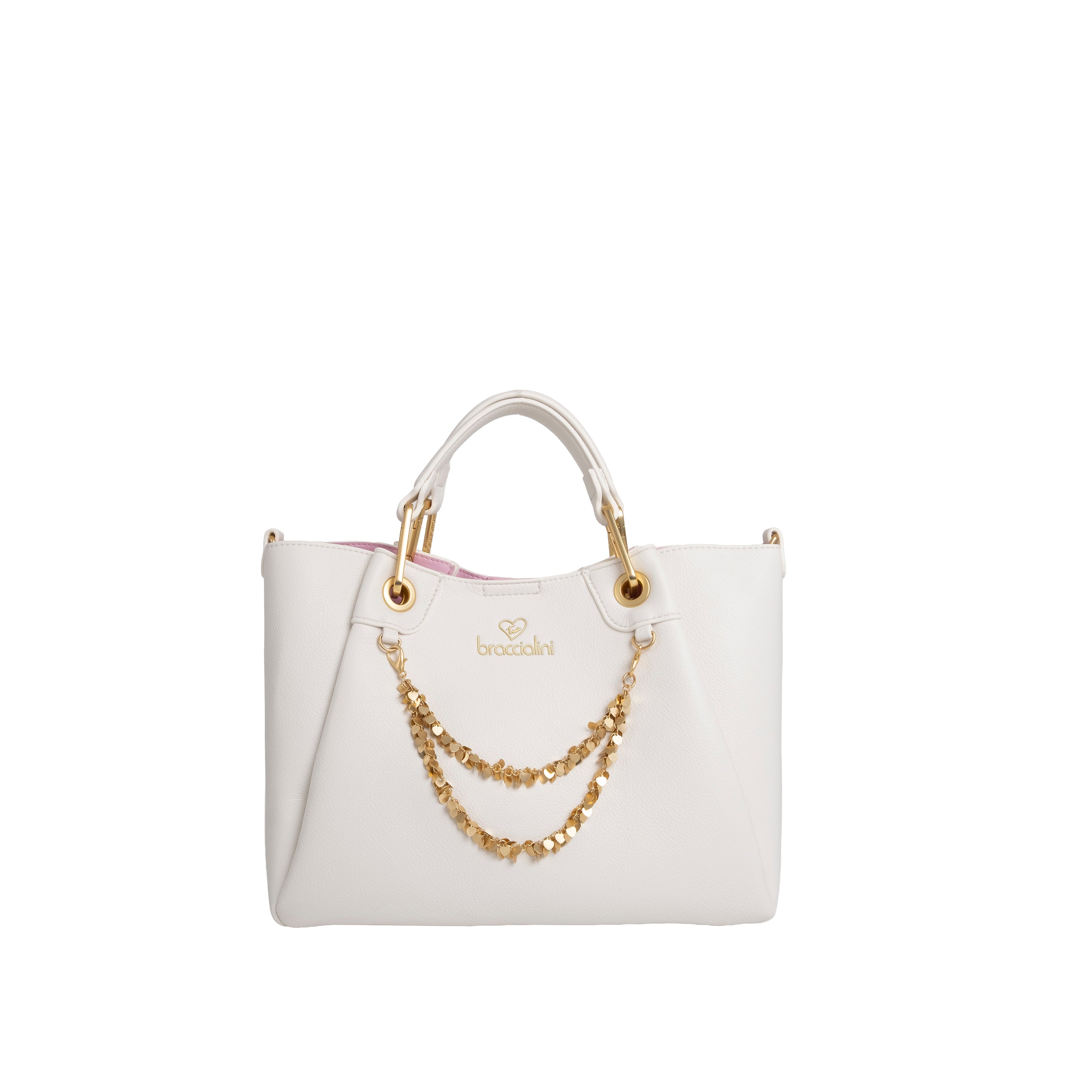 Braccialini Borsa a Mano Media Amy Bianco