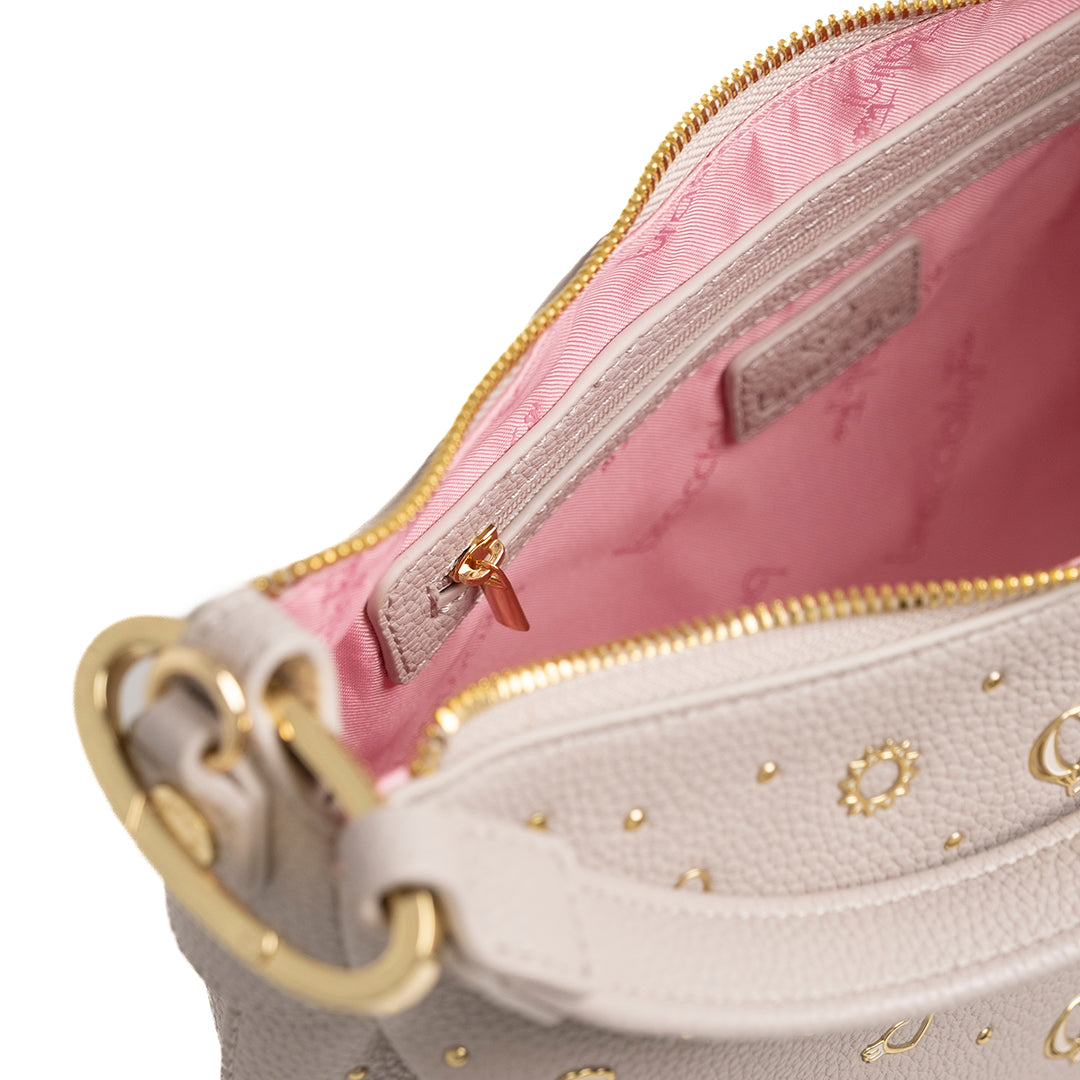 Braccialini Borsa a Spalla Beth Strass Grigio