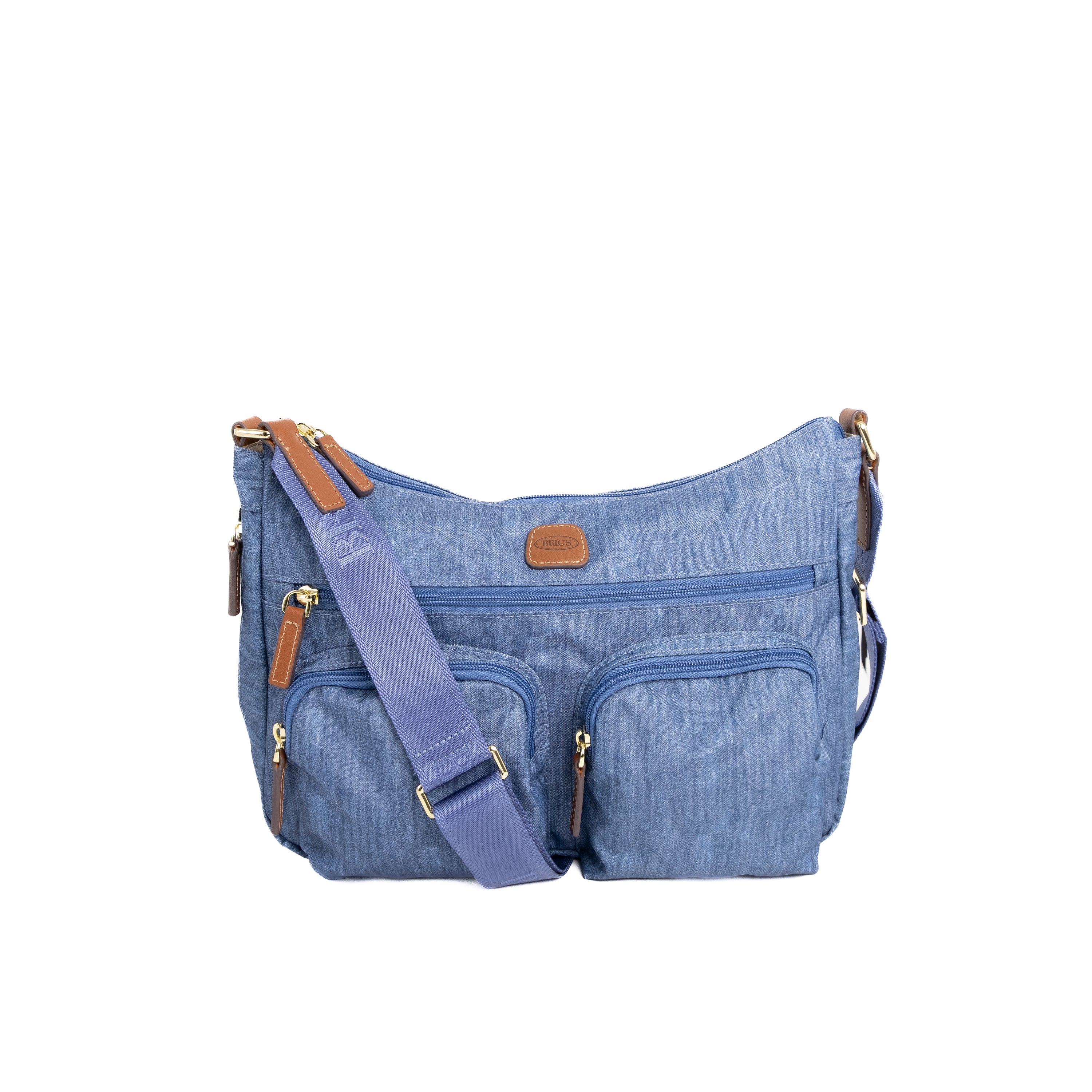 Bric's X-Bag Erweiterbare Umhängetasche Denim