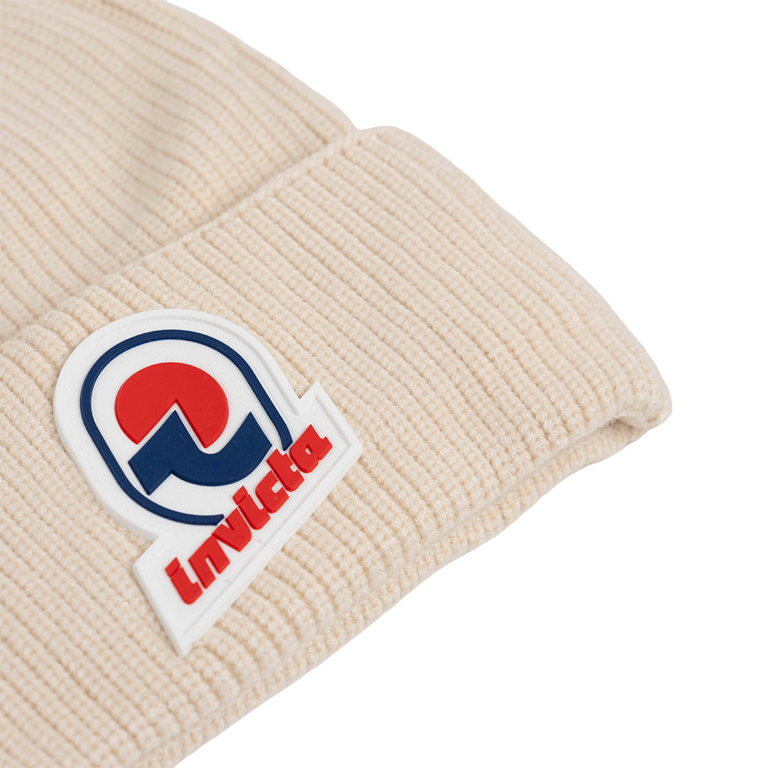 Invicta Cappello Modello Beanie a Coste Off White