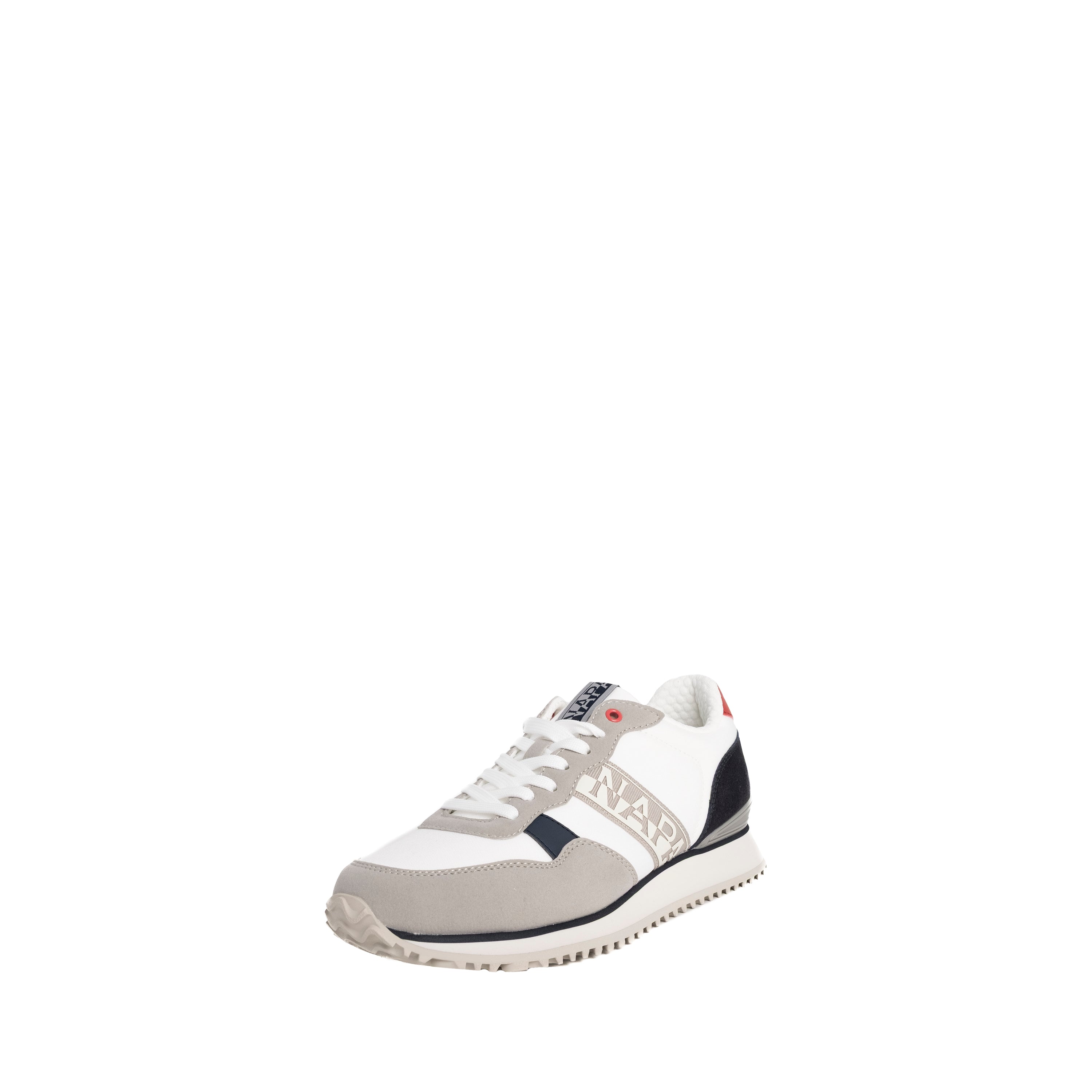 Napapijri Herren-Cosmos-Sneaker aus weißem und marineblauem Nylon