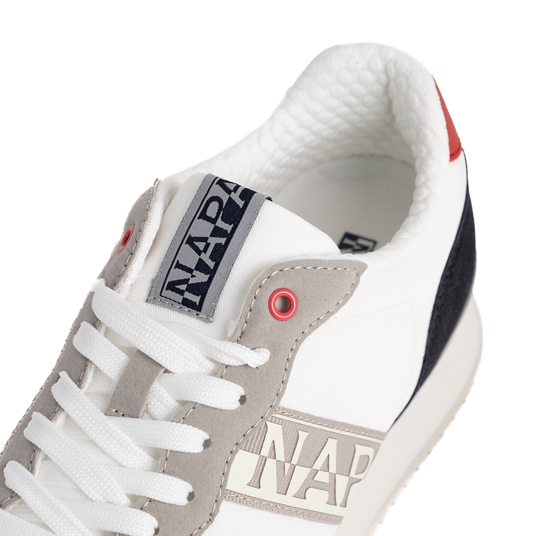 Napapijri Uomo Sneakers Cosmos in Nylon Bianca e Navy