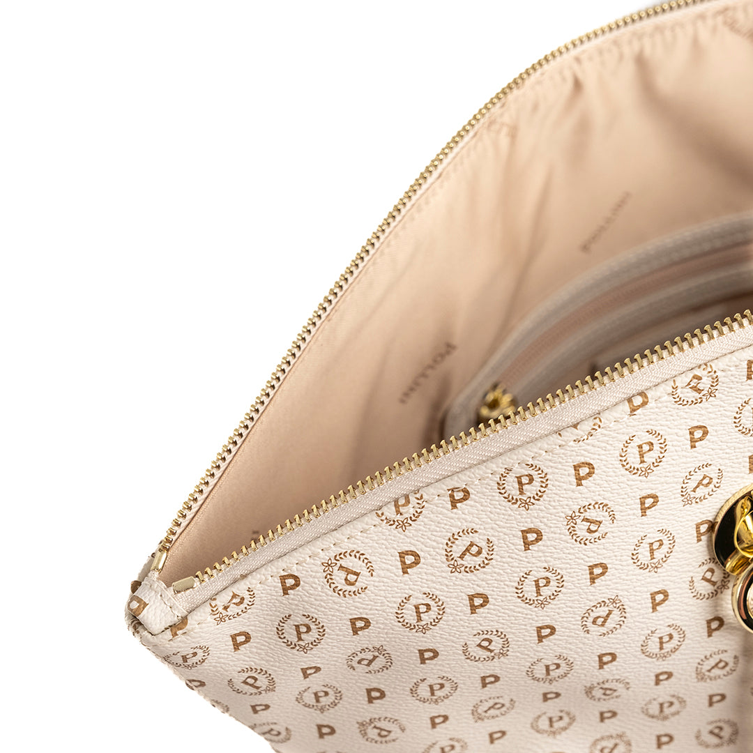 Pollini Borsa a Spalla Heritage Avorio