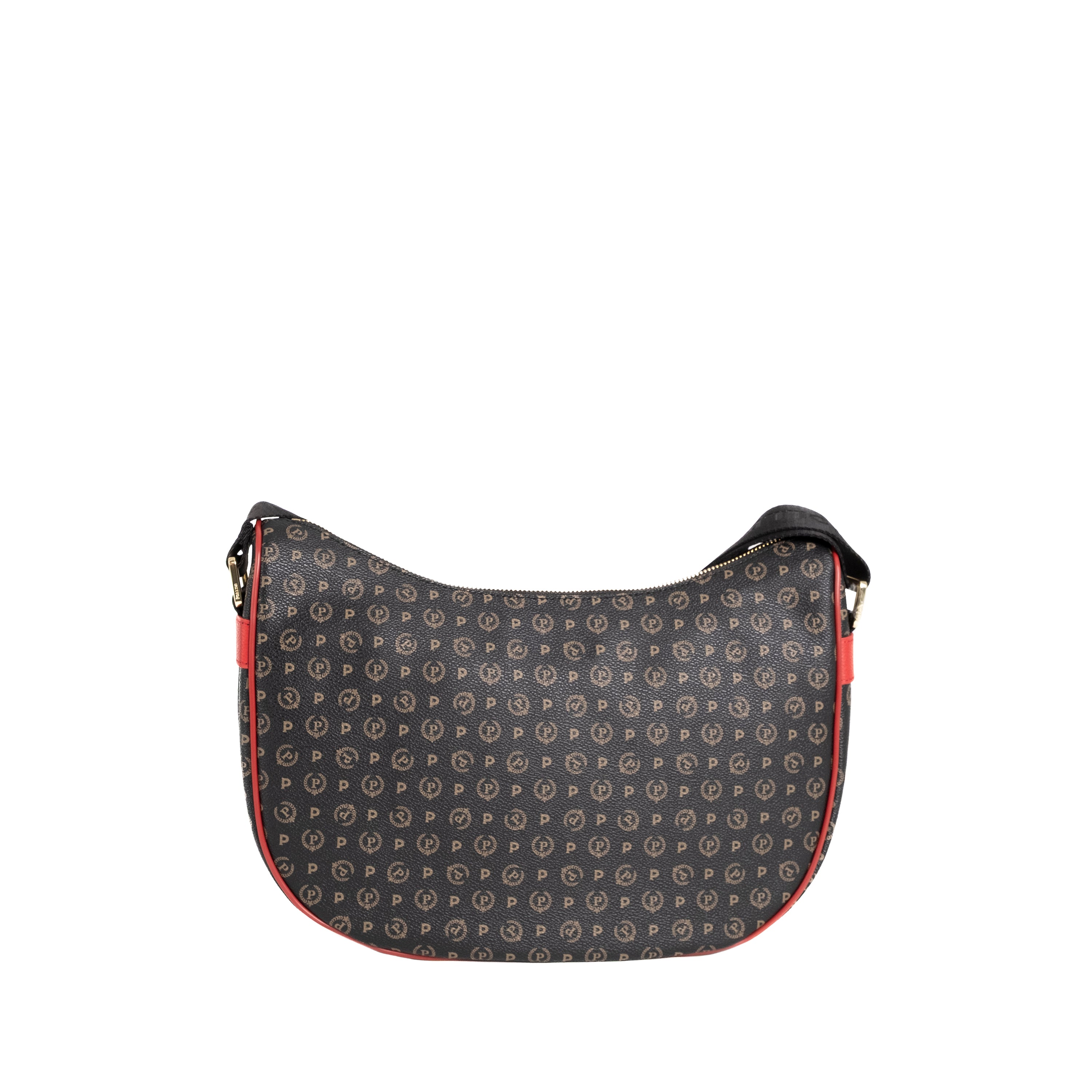 Pollini Borsa a Spalla Heritage Hobo Nero e Bianco