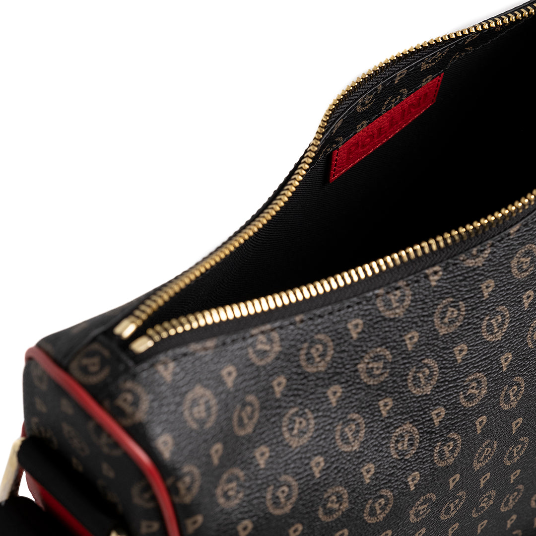 Pollini Borsa a Spalla Heritage Hobo Nero e Bianco