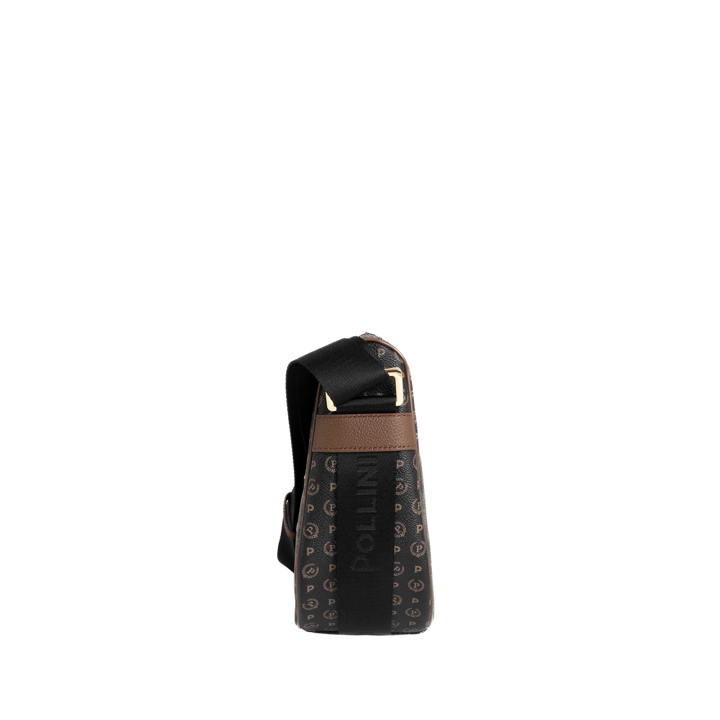 Pollini Borsa a Spalla Heritage Hobo Nero e Marrone