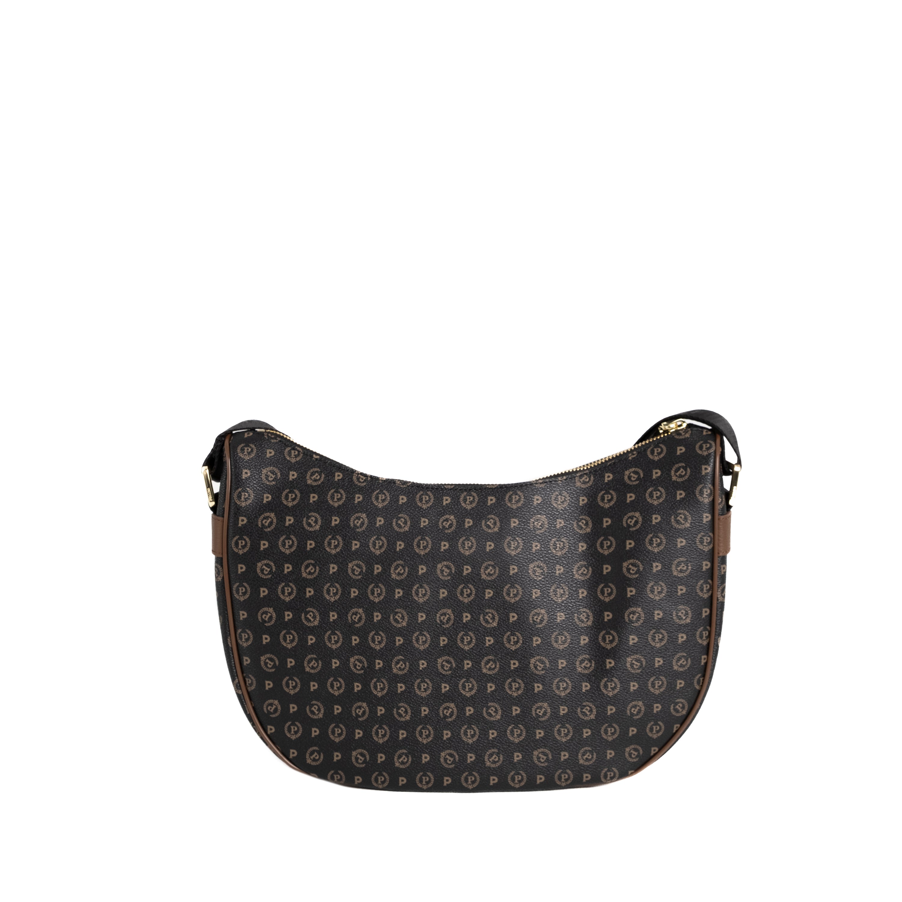 Pollini Borsa a Spalla Heritage Hobo Nero e Marrone