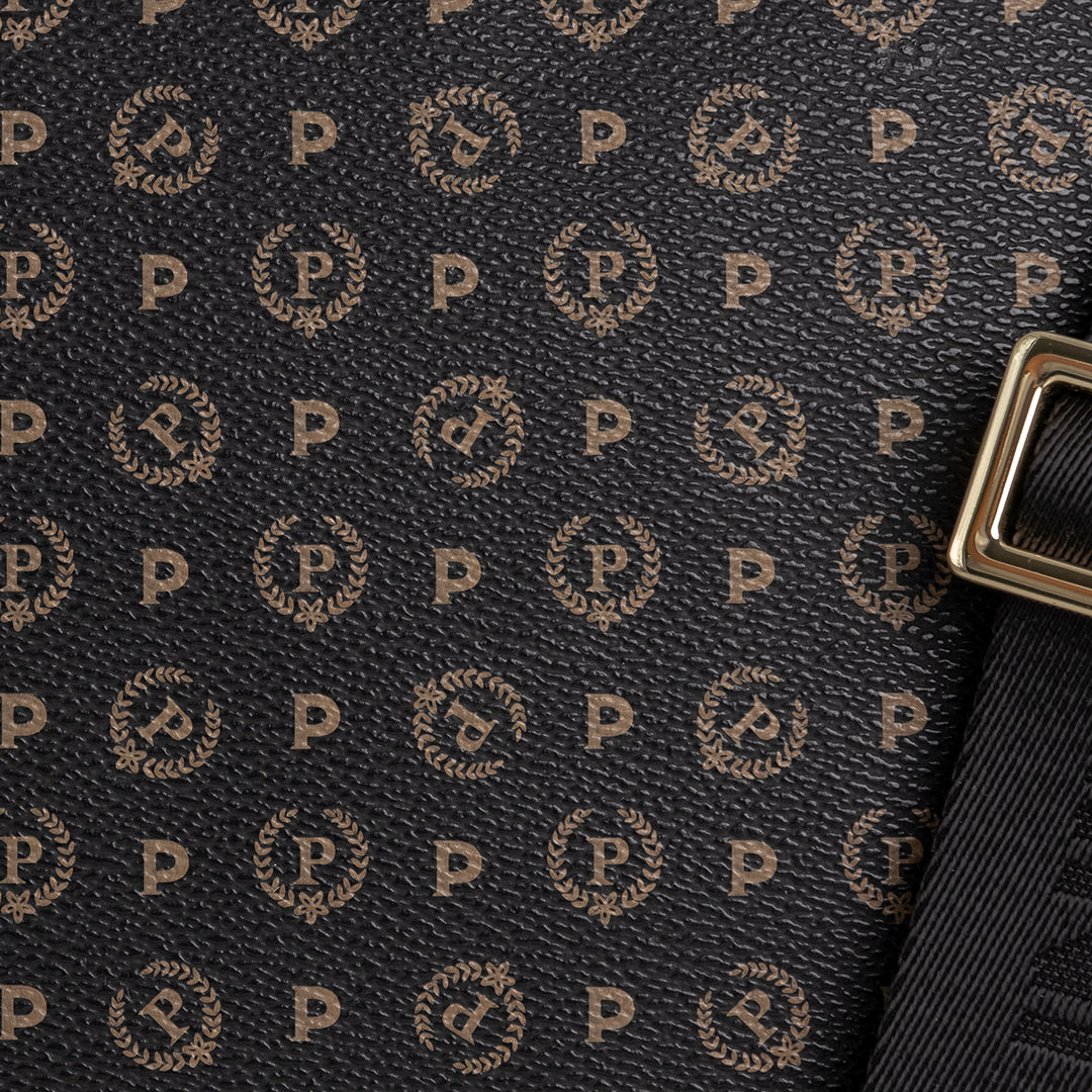 Pollini Borsa a Spalla Heritage Hobo Nero e Marrone