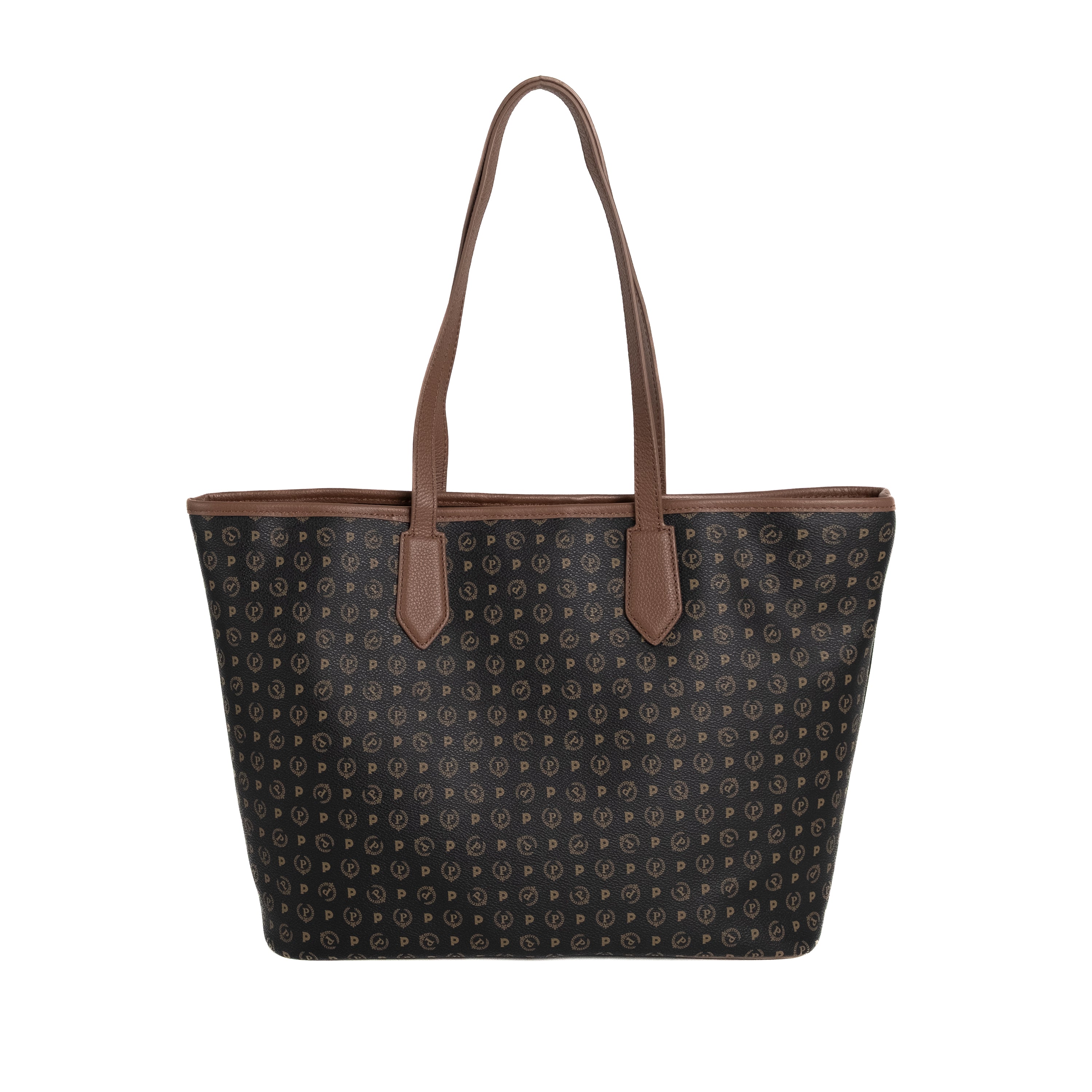 Pollini Borsa a Spalla Heritage Nero e Marrone